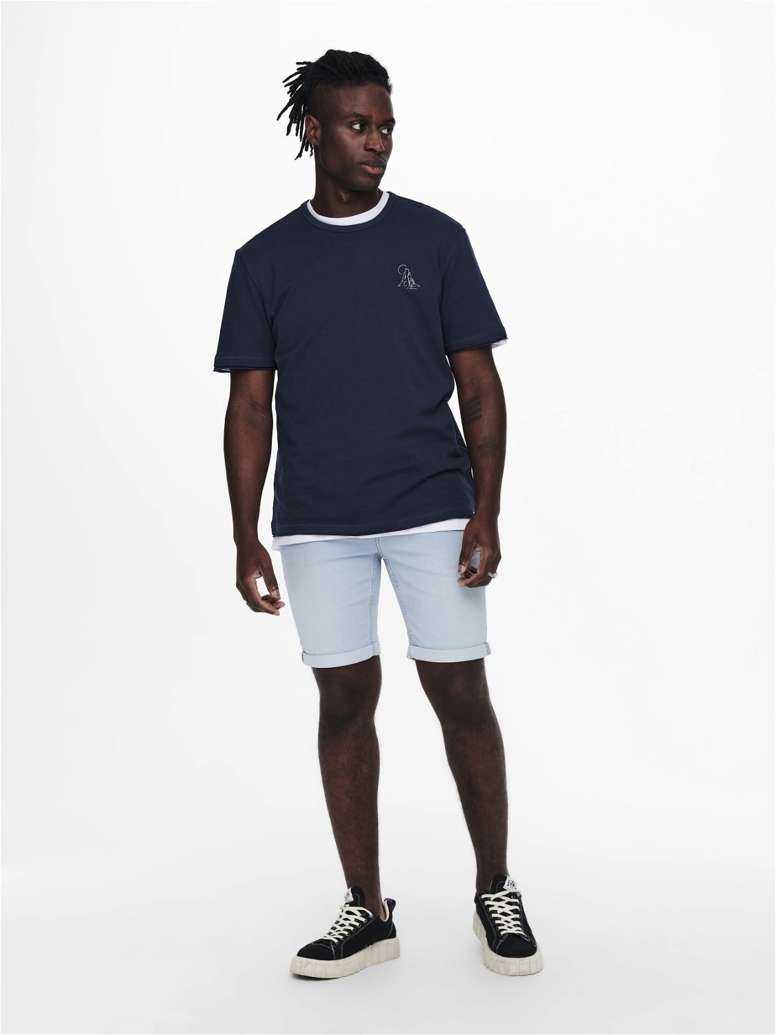 ONLY & SONS Regular fit Mid waist Shorts -Blue Denim - 22018587
