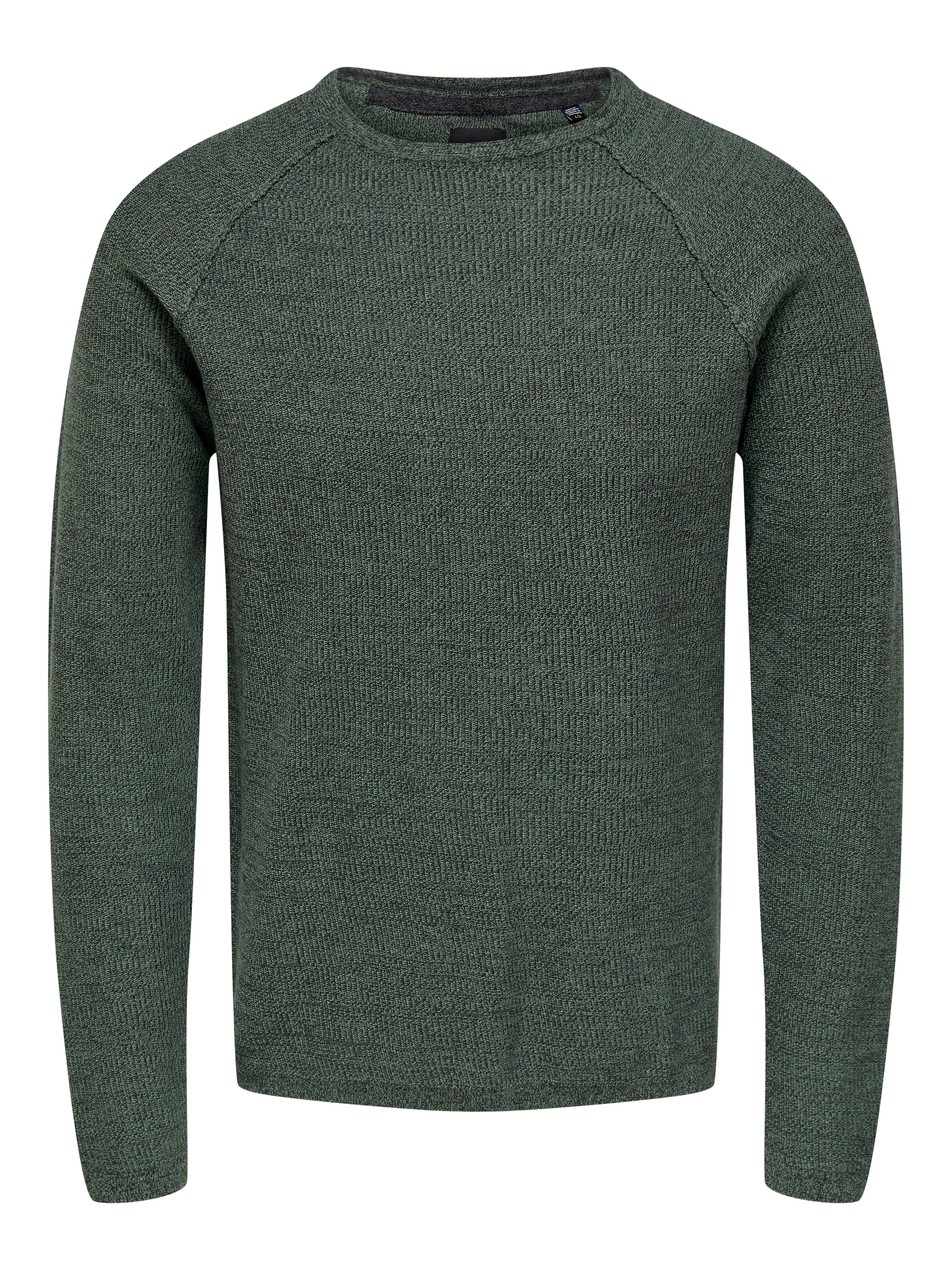 Wofupowga Mens Knits Crewneck Long Sleeve Spell Color Pullover Jumper Sweaters