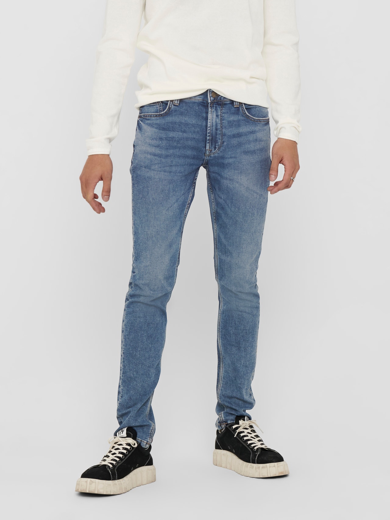 ONLY & SONS Jeans Slim Fit Taille basse -Blue Denim - 22018653