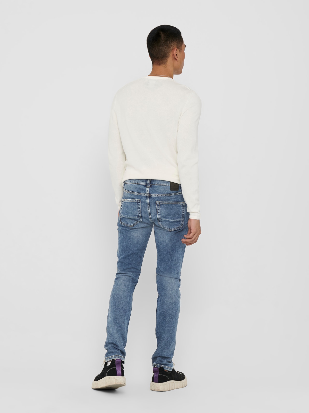 ONLY & SONS Slim Fit Niedrige Taille Jeans -Blue Denim - 22018653
