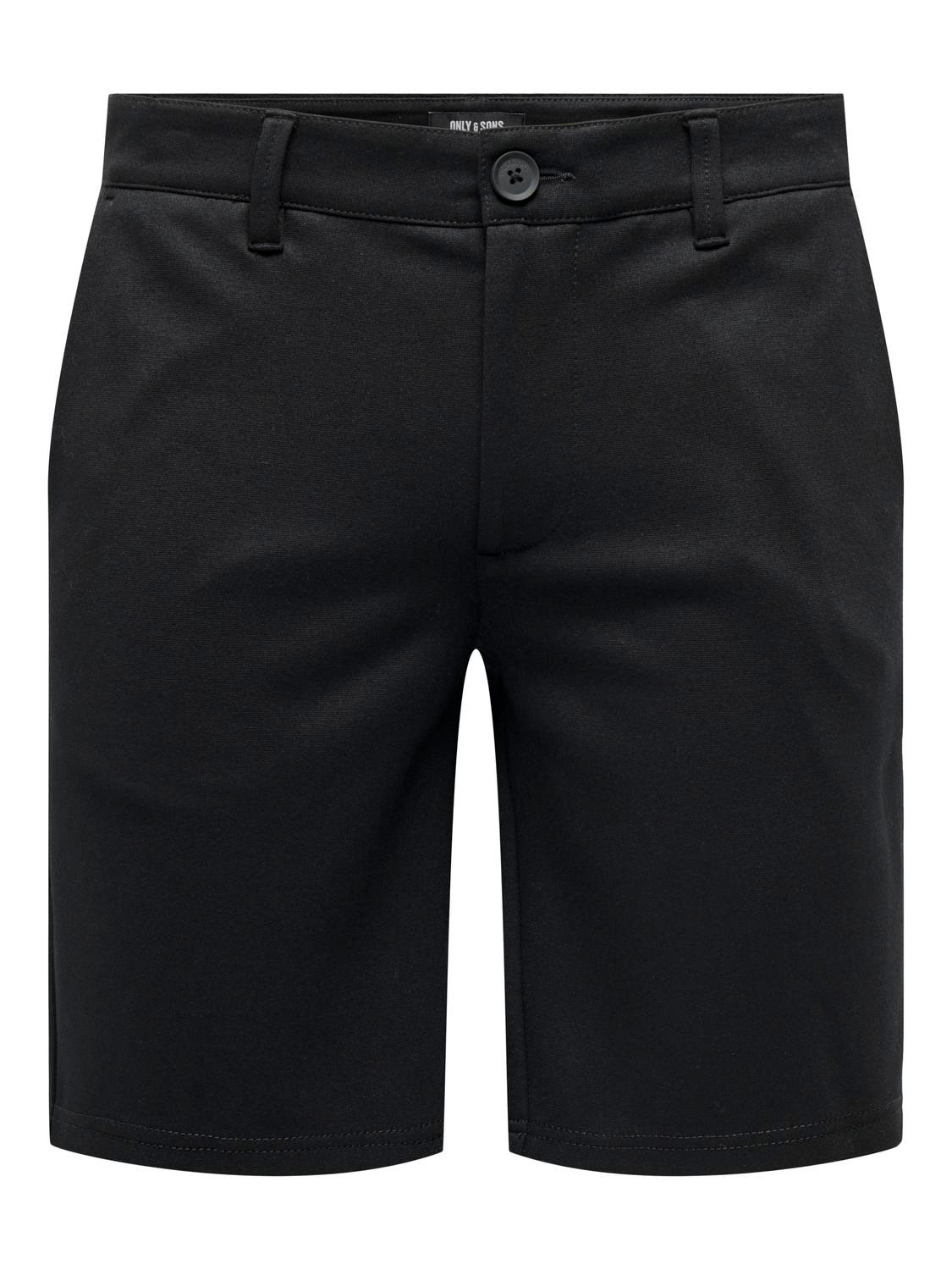 ONLY & SONS Regular Fit Middels høy midje Shorts -Black - 22018667