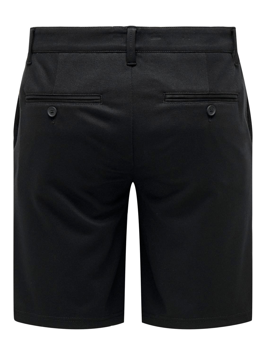 ONLY & SONS Regular Fit Middels høy midje Shorts -Black - 22018667
