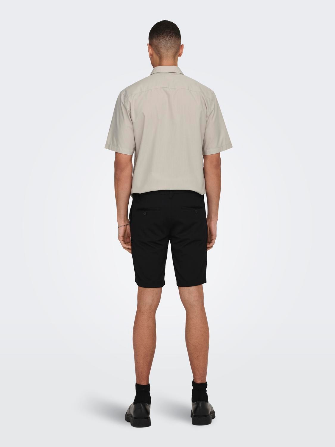 ONLY & SONS Regular fit Mid waist Shorts -Black - 22018667