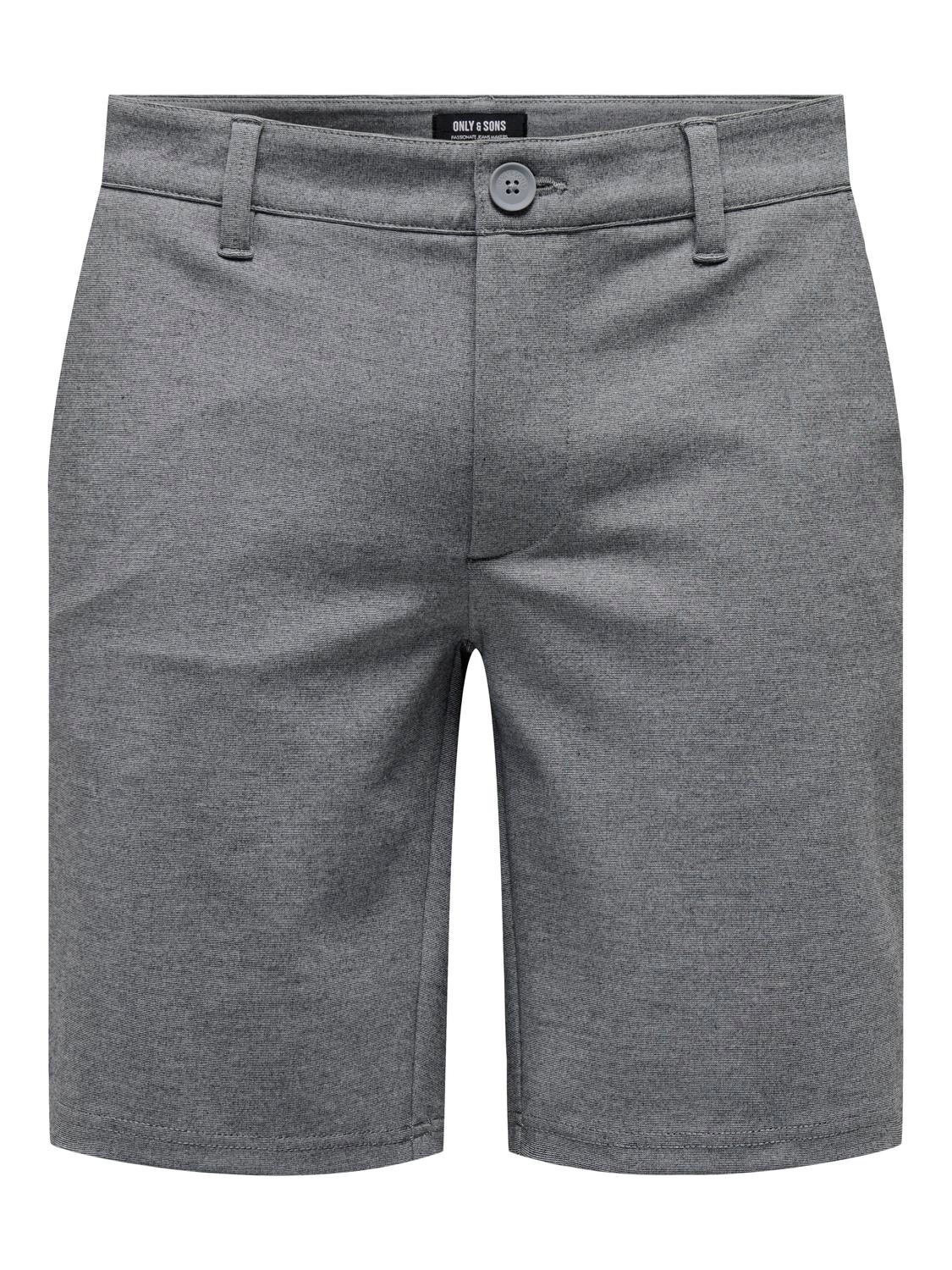 ONLY & SONS Normal geschnitten Mittlere Taille Shorts -Medium Grey Melange - 22018667