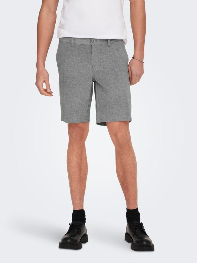 Only & Sons jersey cargo shorts in beige