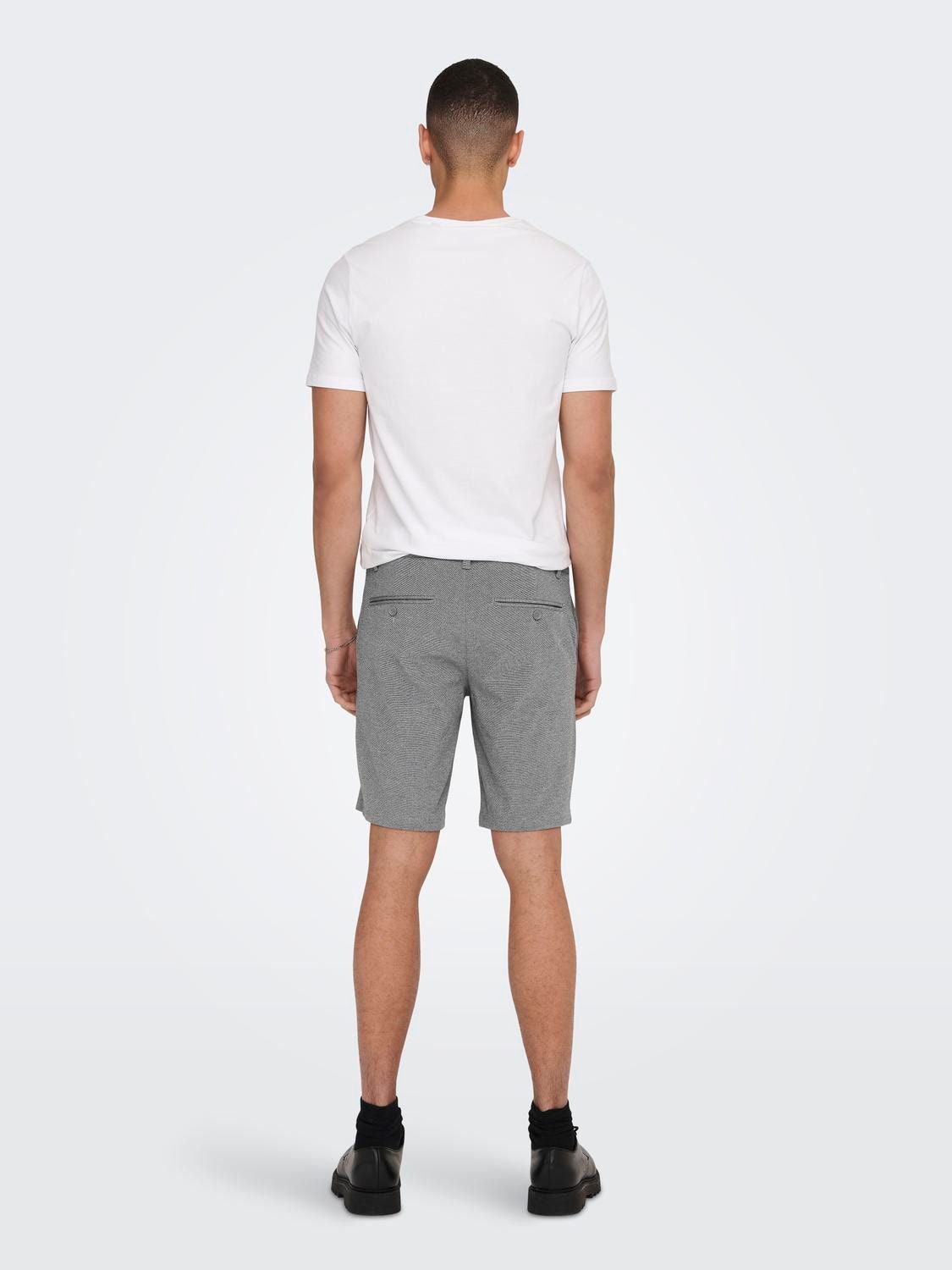 ONLY & SONS Shorts Corte regular Cintura media -Medium Grey Melange - 22018667