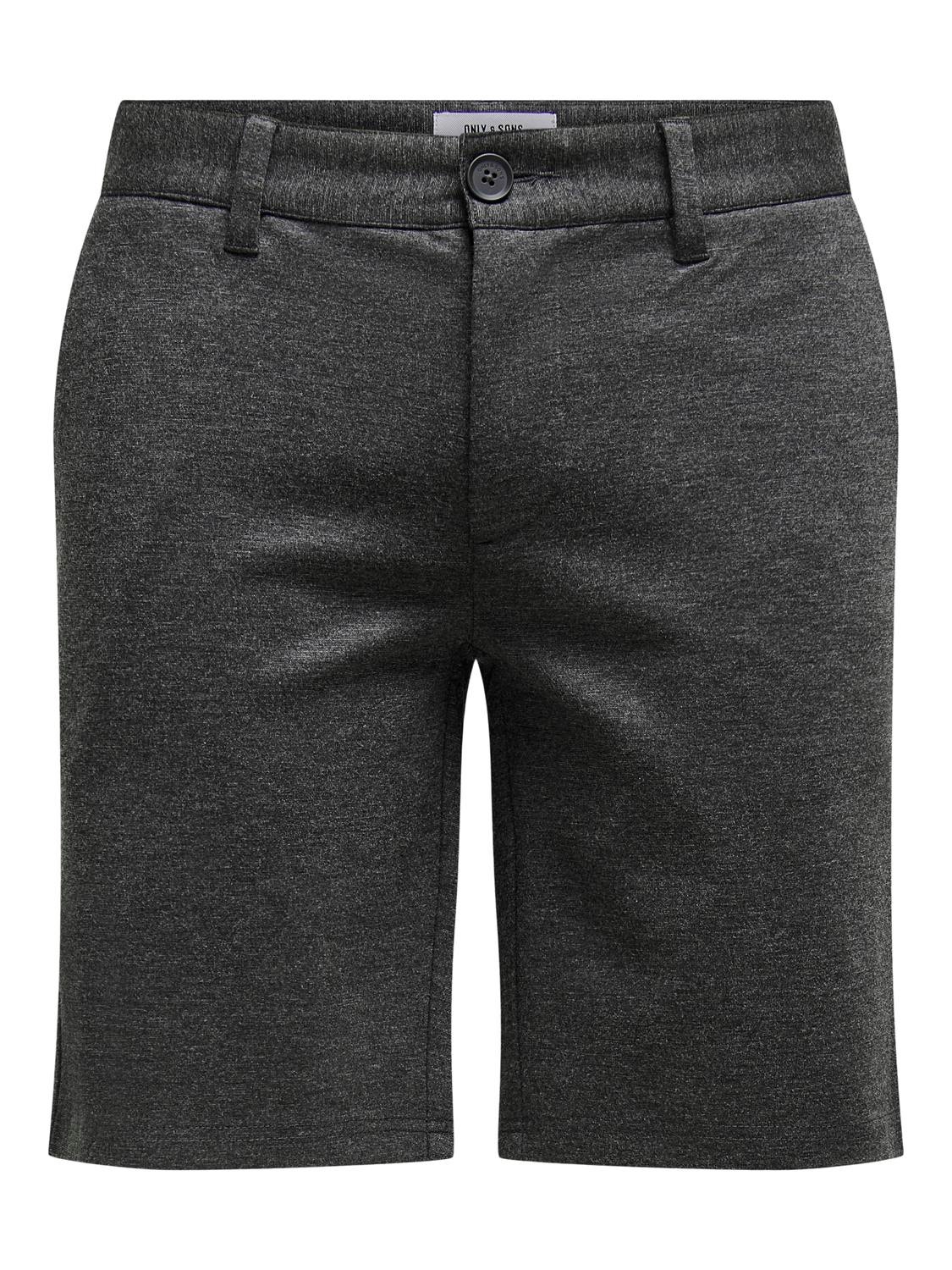 ONLY & SONS Regular fit Mid waist Shorts -Dark Grey Melange - 22018667