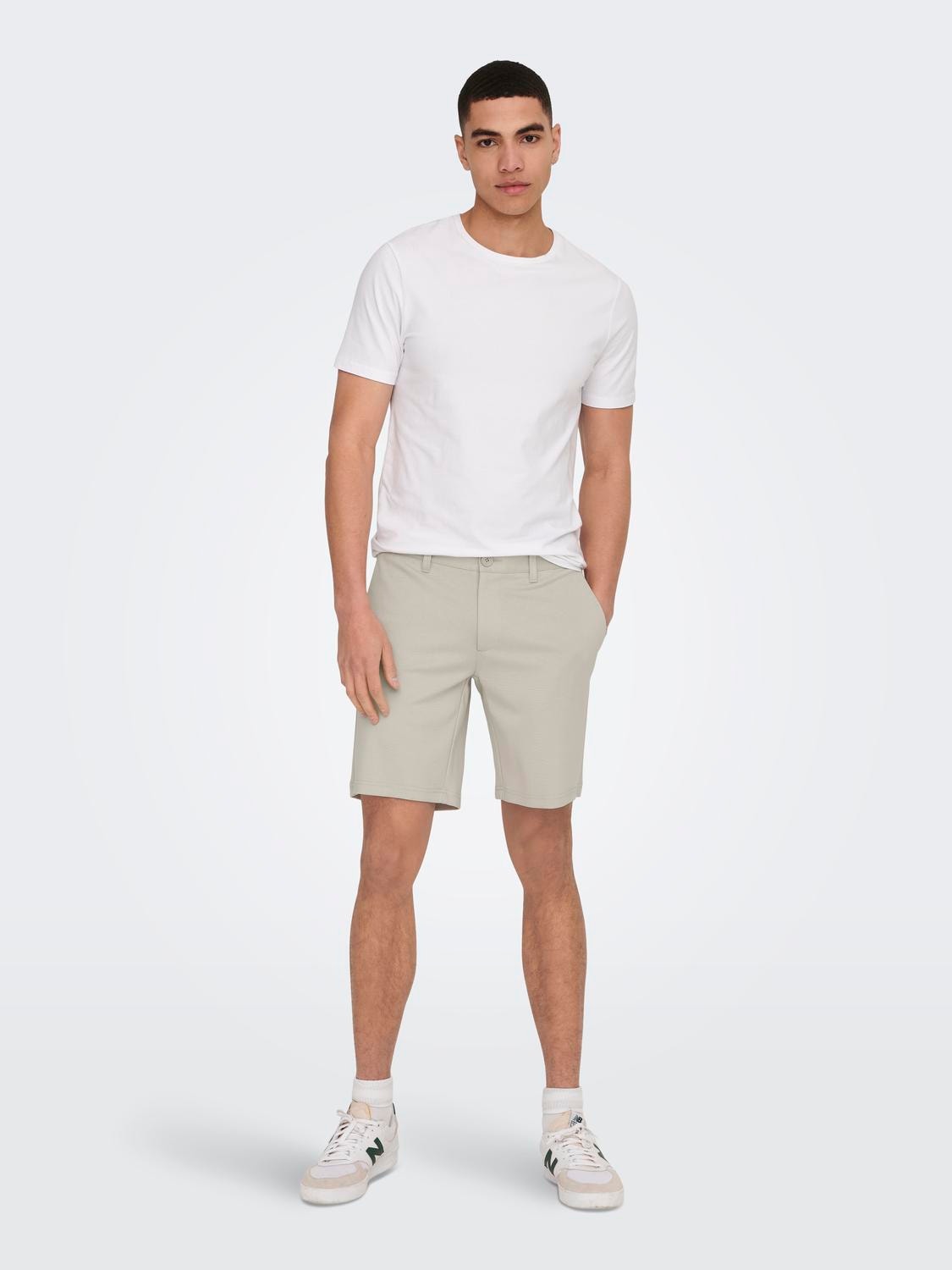 ONLY & SONS Shorts Regular Fit Taille moyenne -Moonstruck - 22018667