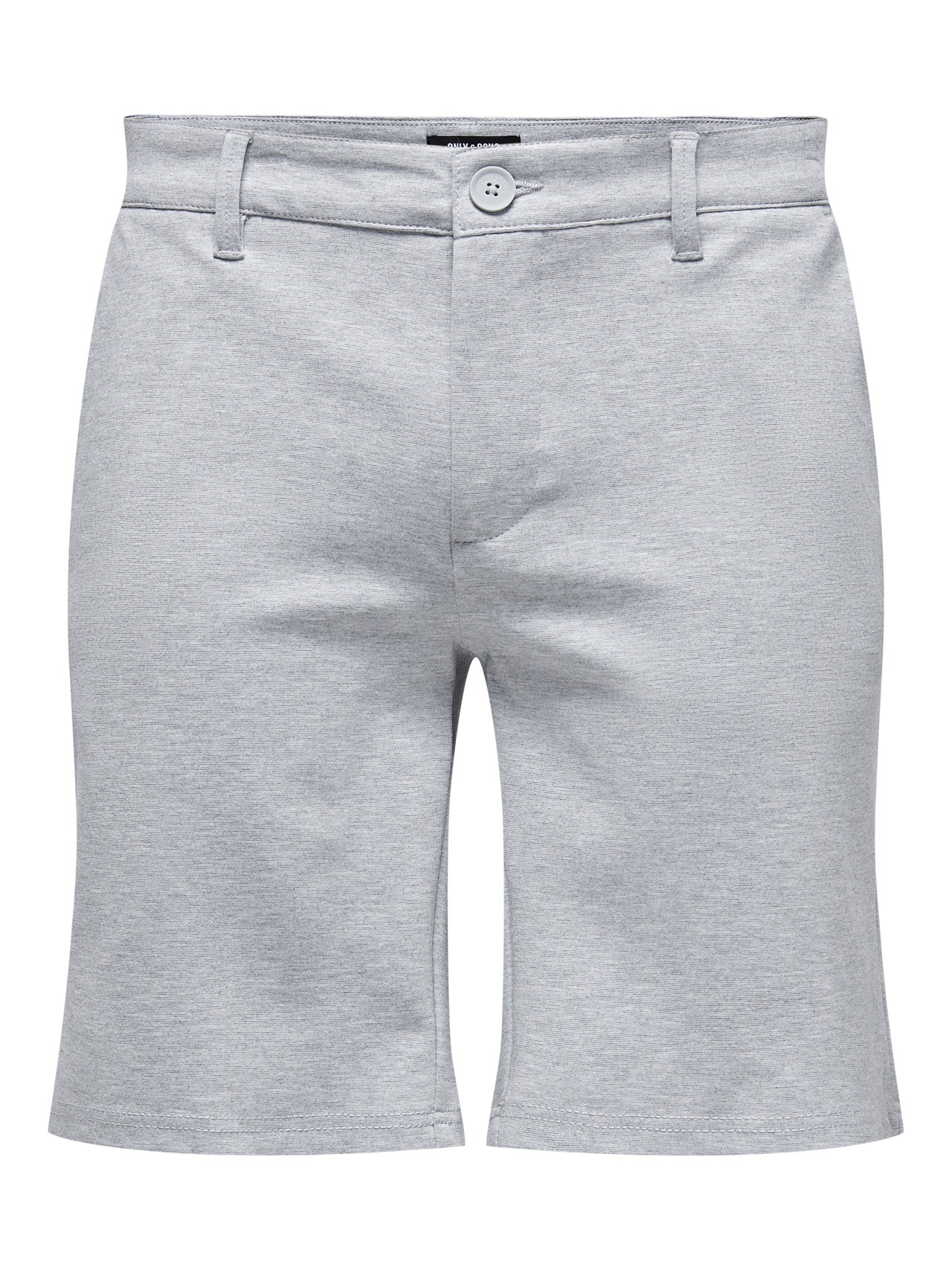 ONLY & SONS Shorts Corte regular Cintura media -Light Grey Melange - 22018667