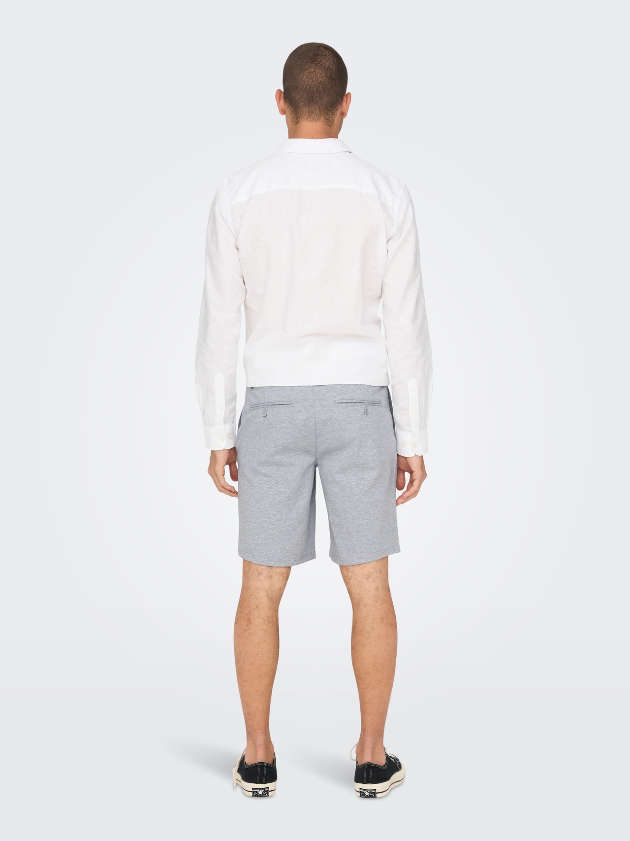 ONLY & SONS Shorts Regular Fit Taille moyenne -Light Grey Melange - 22018667
