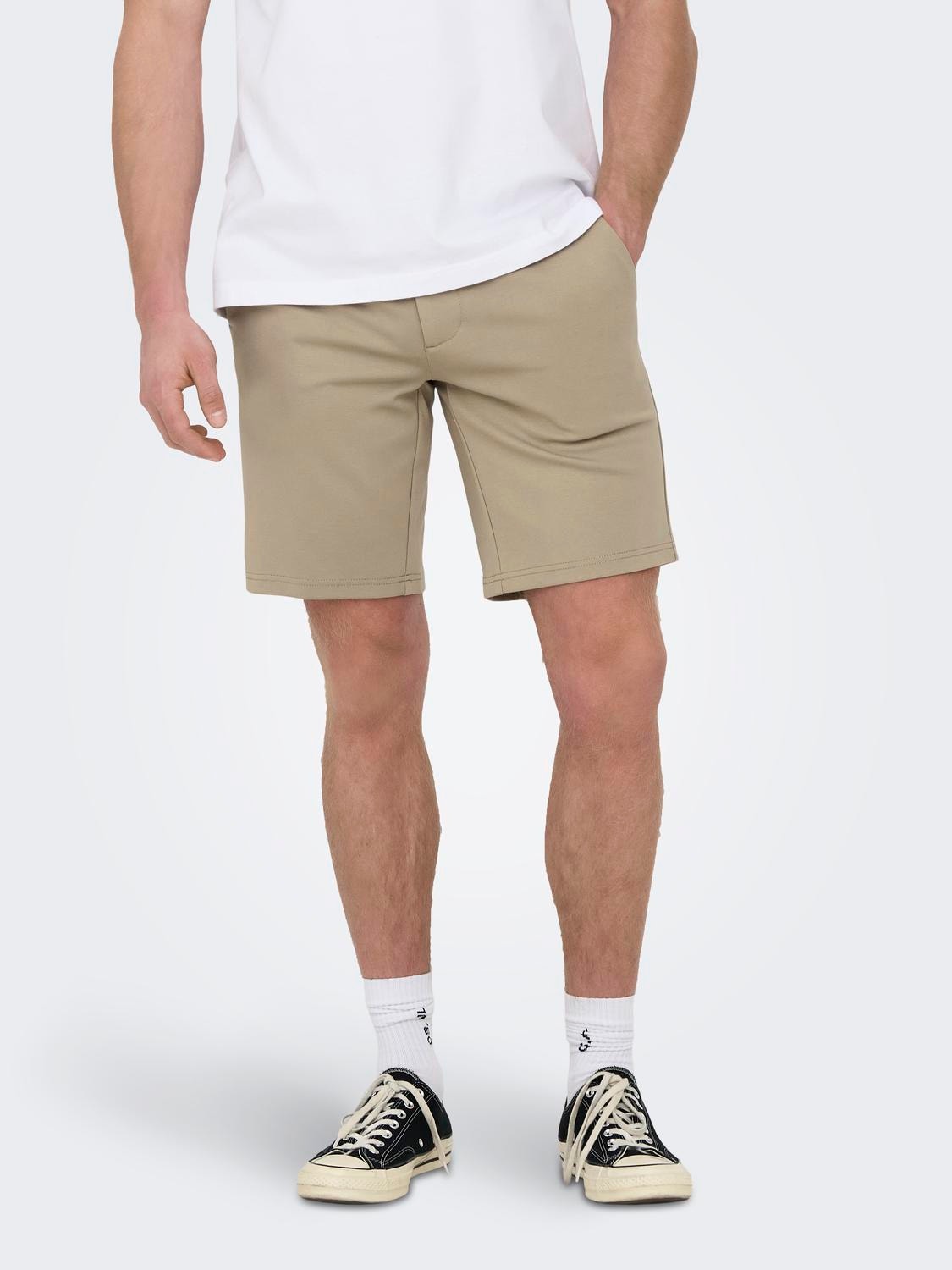 ONLY & SONS Regular Fit Mid waist Shorts -Chinchilla - 22018667