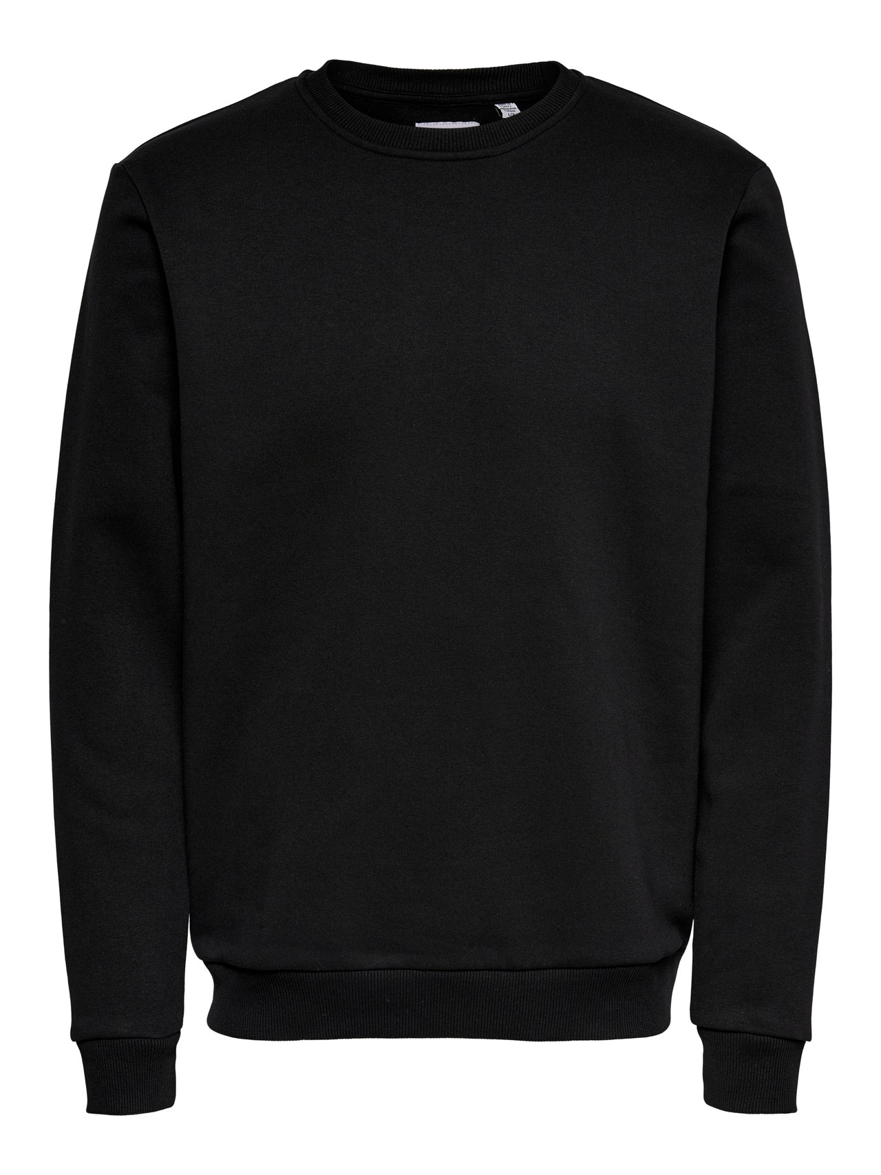 ONLY & SONS Normal geschnitten Rundhals Sweatshirt -Black - 22018683