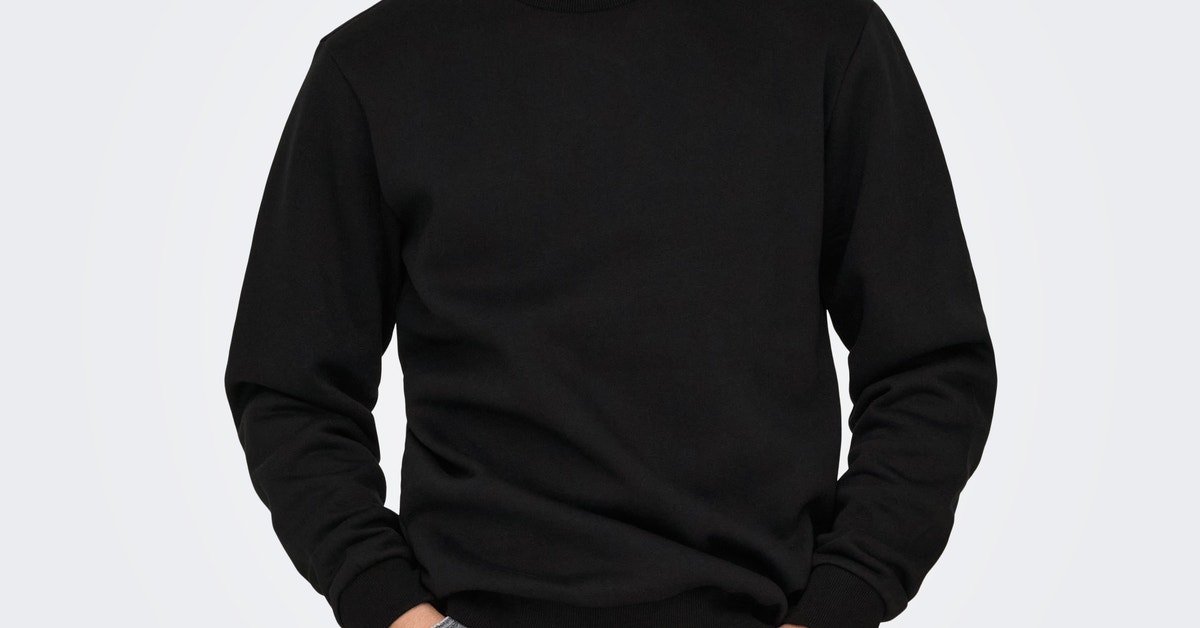 Regular Fit ONeck Sweatshirt Black ONLY & SONS®