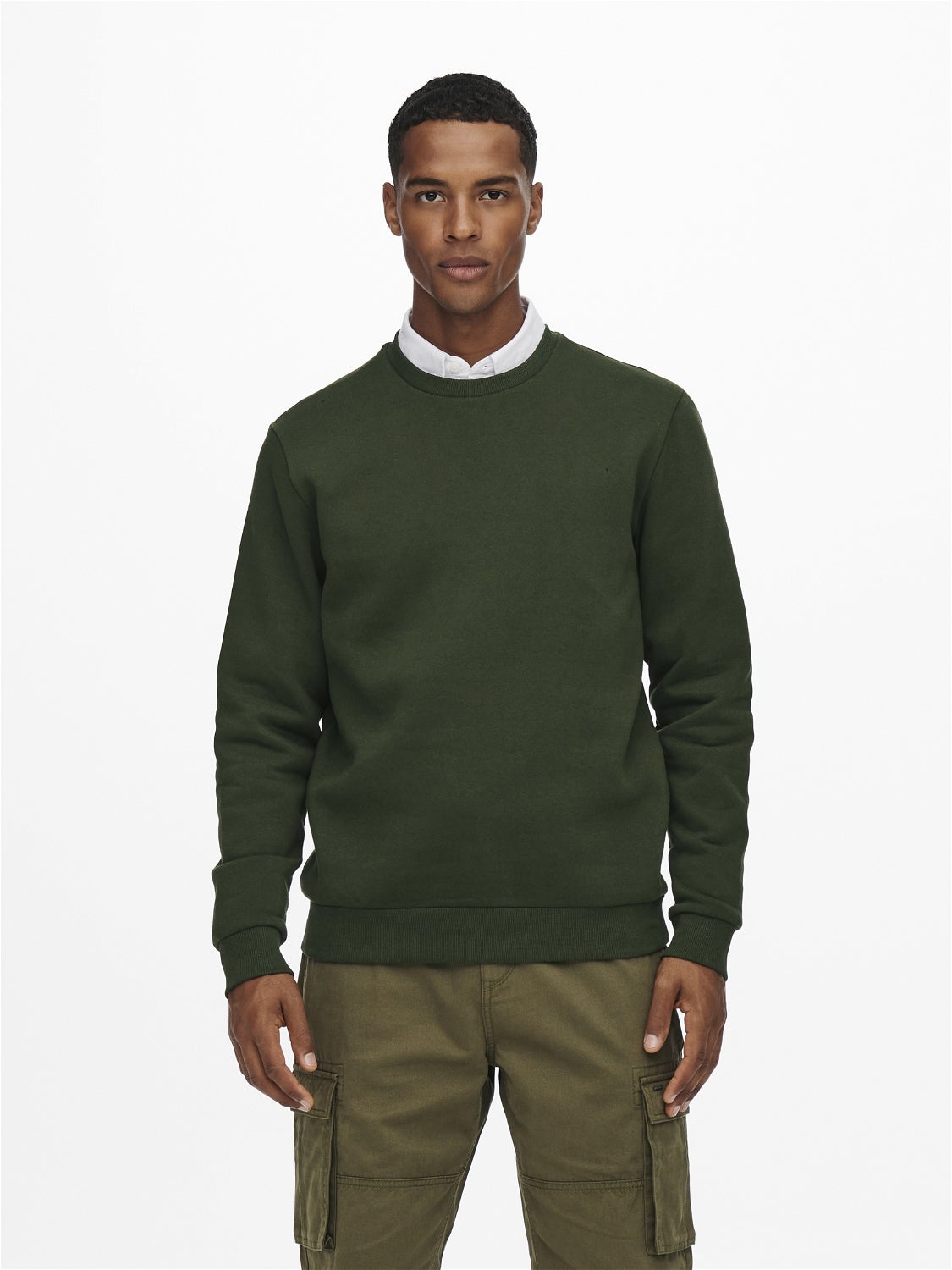 Olive green online sweatshirts