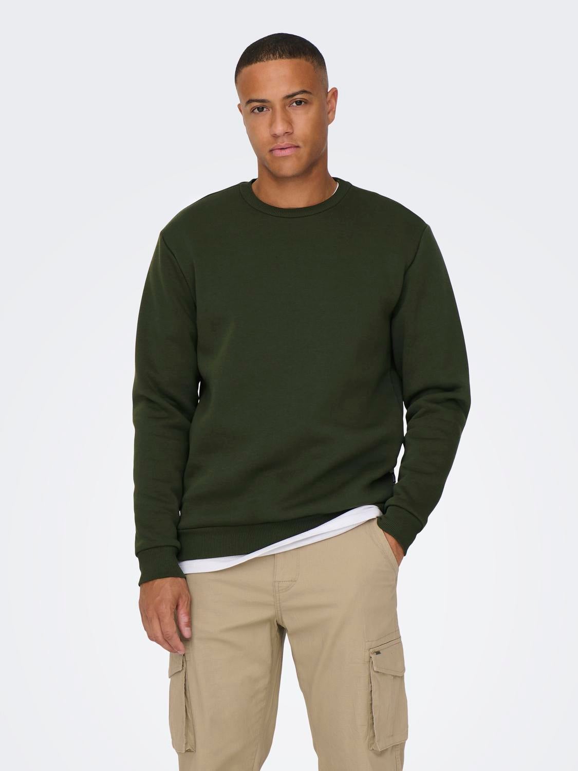Port & Company PC78 7.8-oz Crewneck Sweatshirt - Dark Green