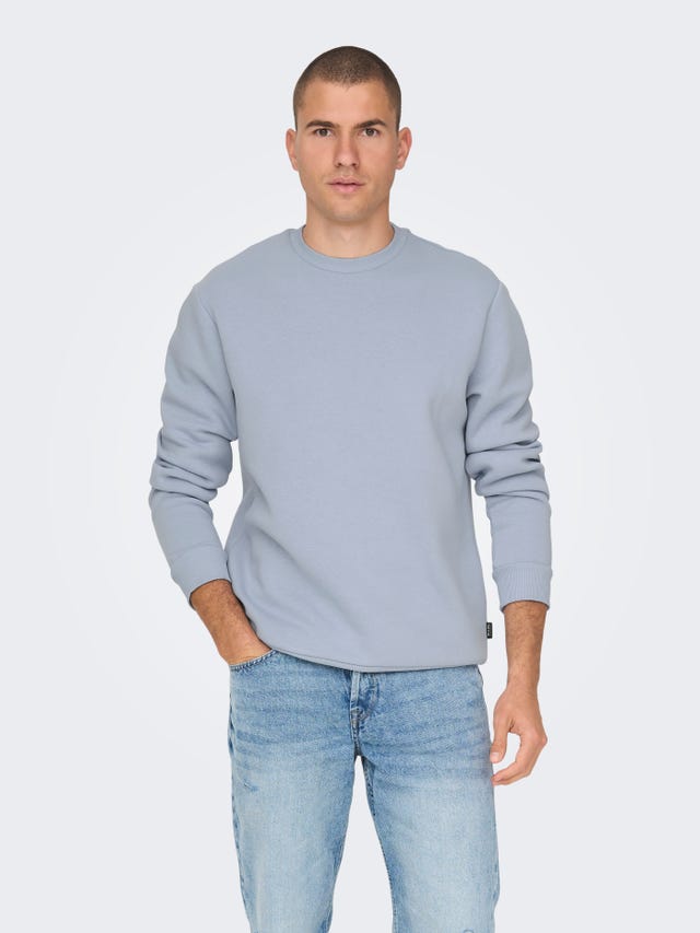 ONLY & SONS Regular Fit Round Neck Sweatshirt - 22018683
