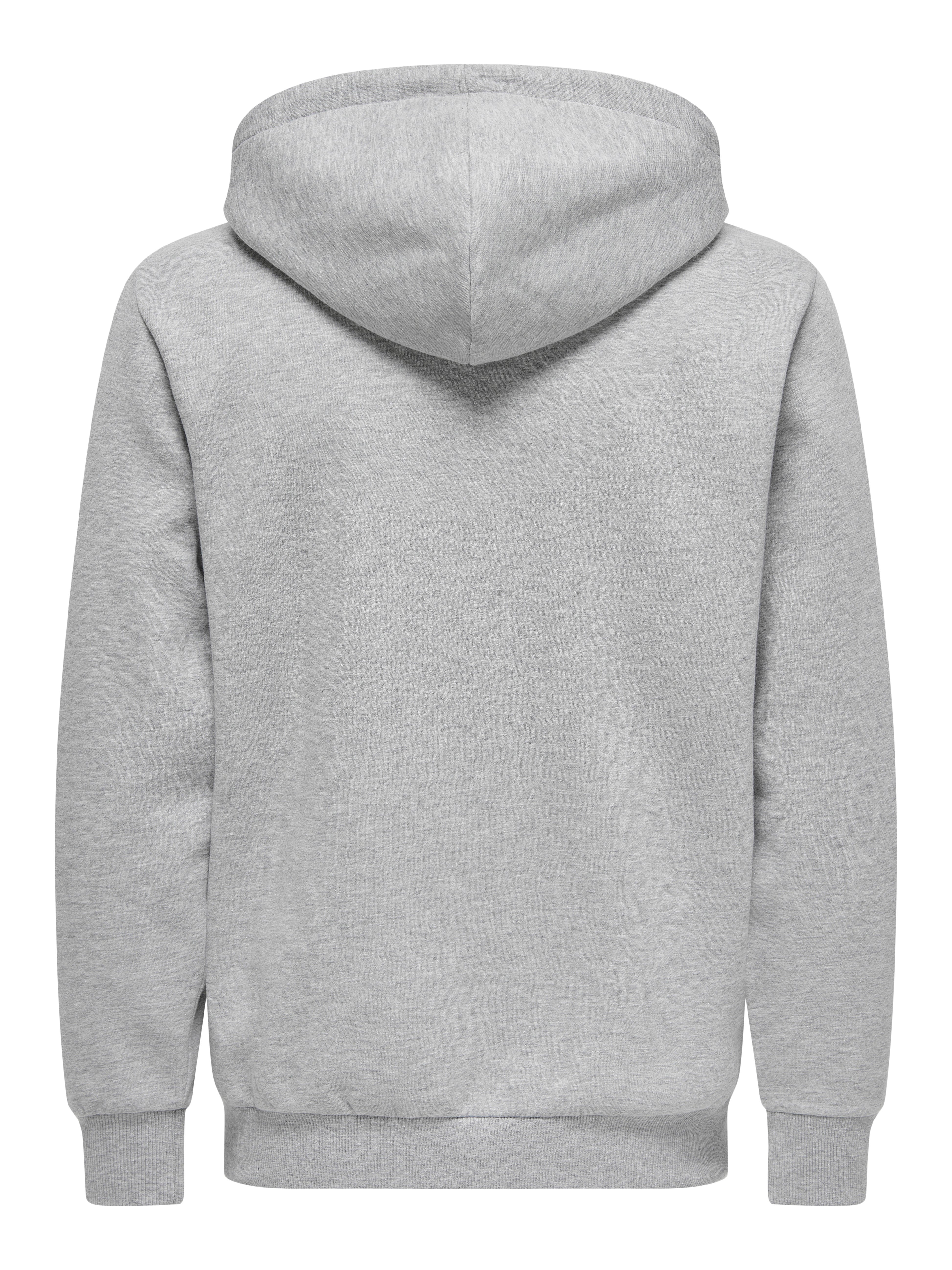 Regular Fit Hoodie Sweatshirts Light Grey ONLY SONS