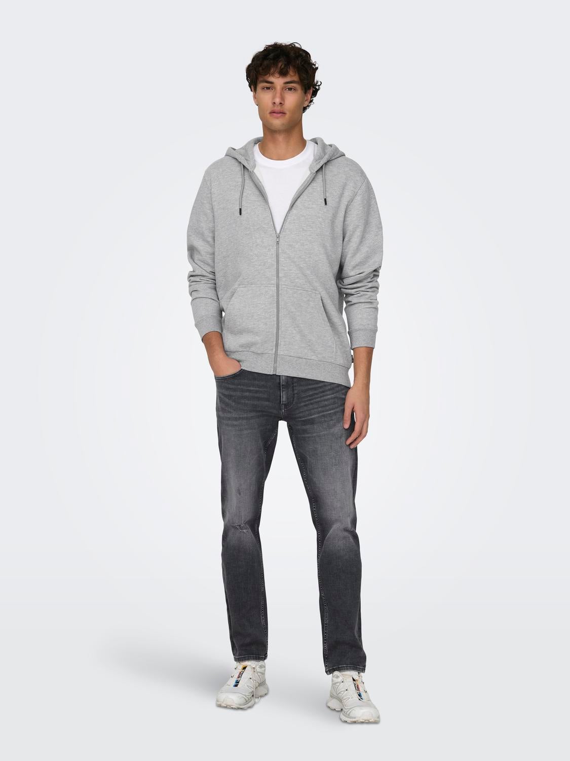 Light sale grey hoodie