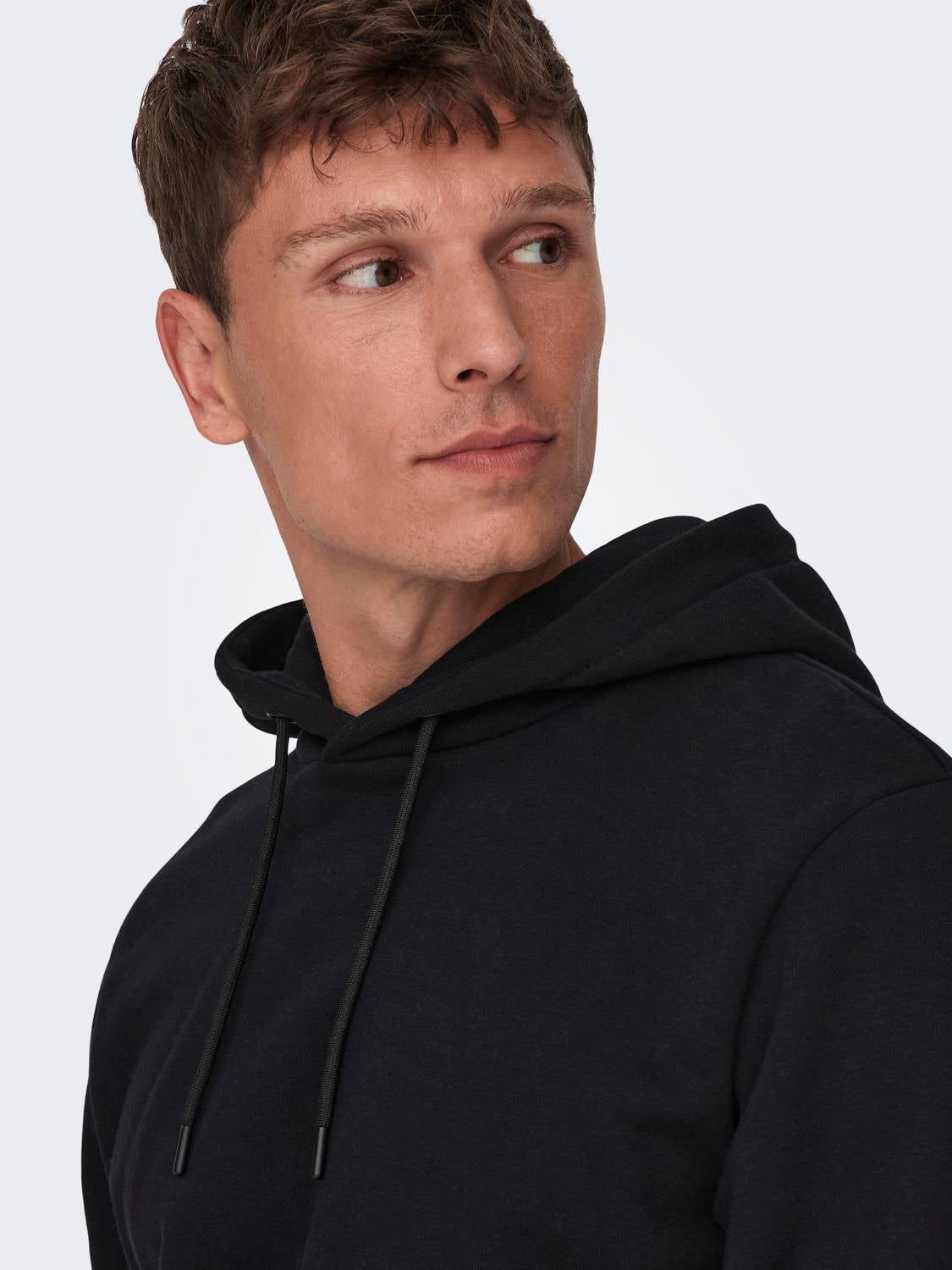 Mens solid color outlet hoodies