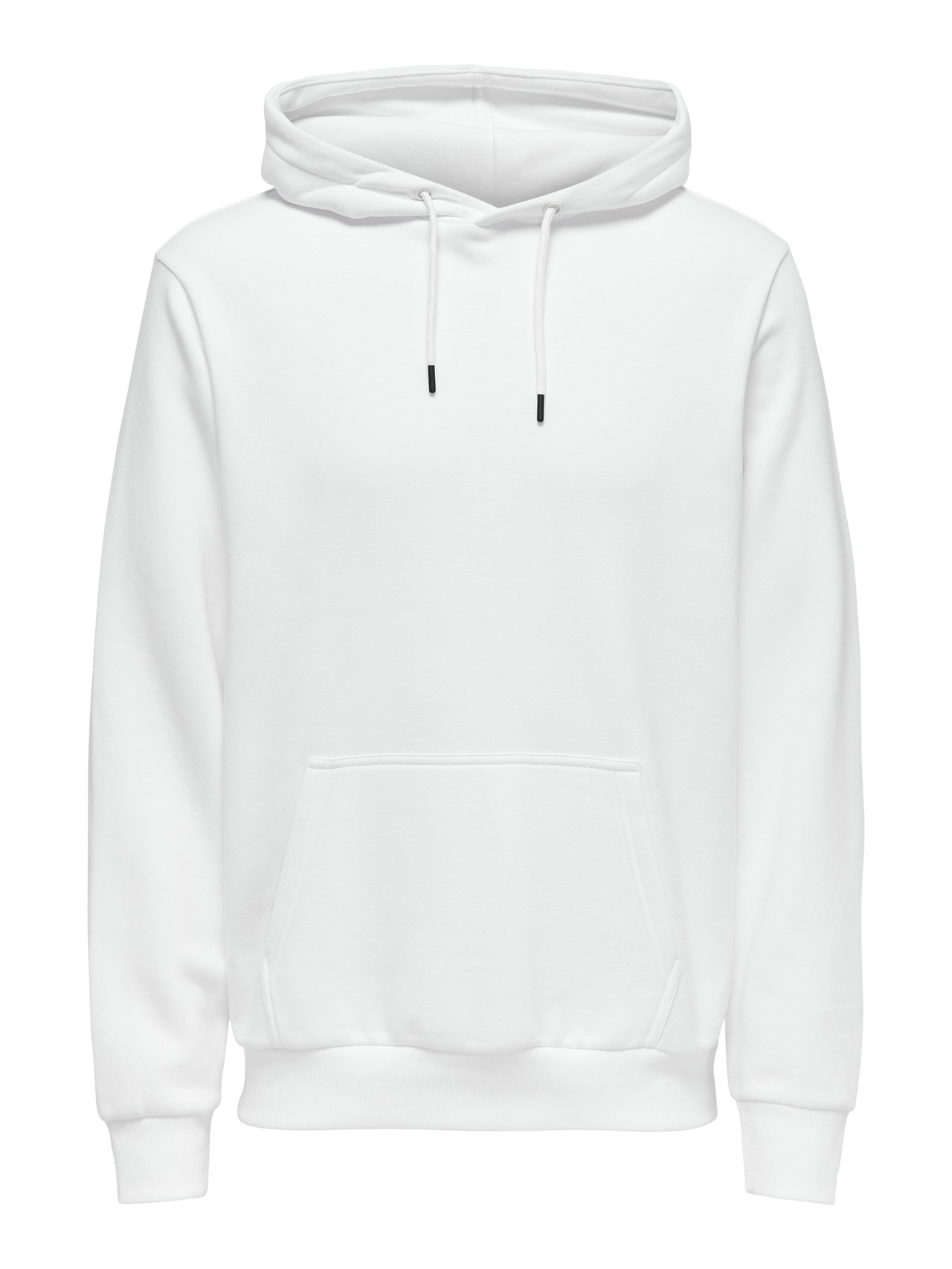 ONLY & SONS Regular Fit Hoodie Sweatshirts -Bright White - 22018685