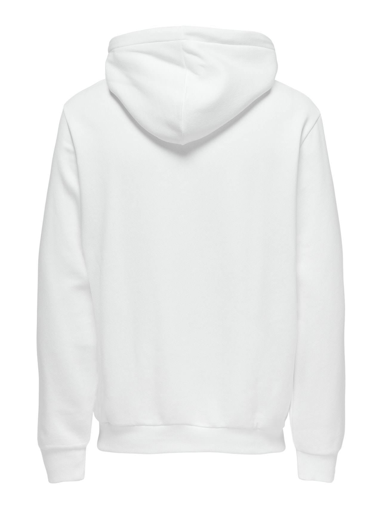 ONLY & SONS Regular Fit Hoodie Sweatshirts -Bright White - 22018685