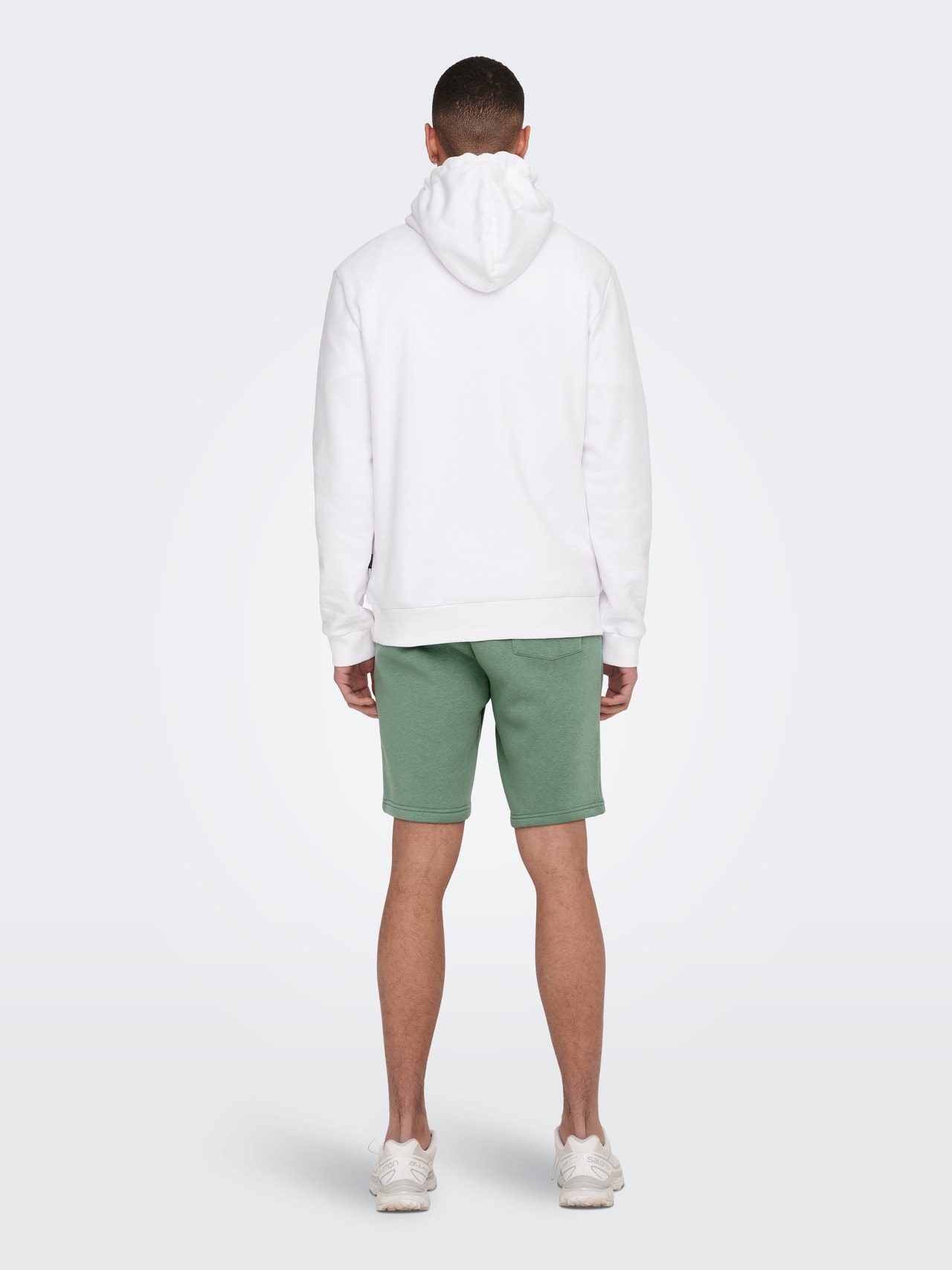 ONLY & SONS Ensfarvet hoodie -Bright White - 22018685