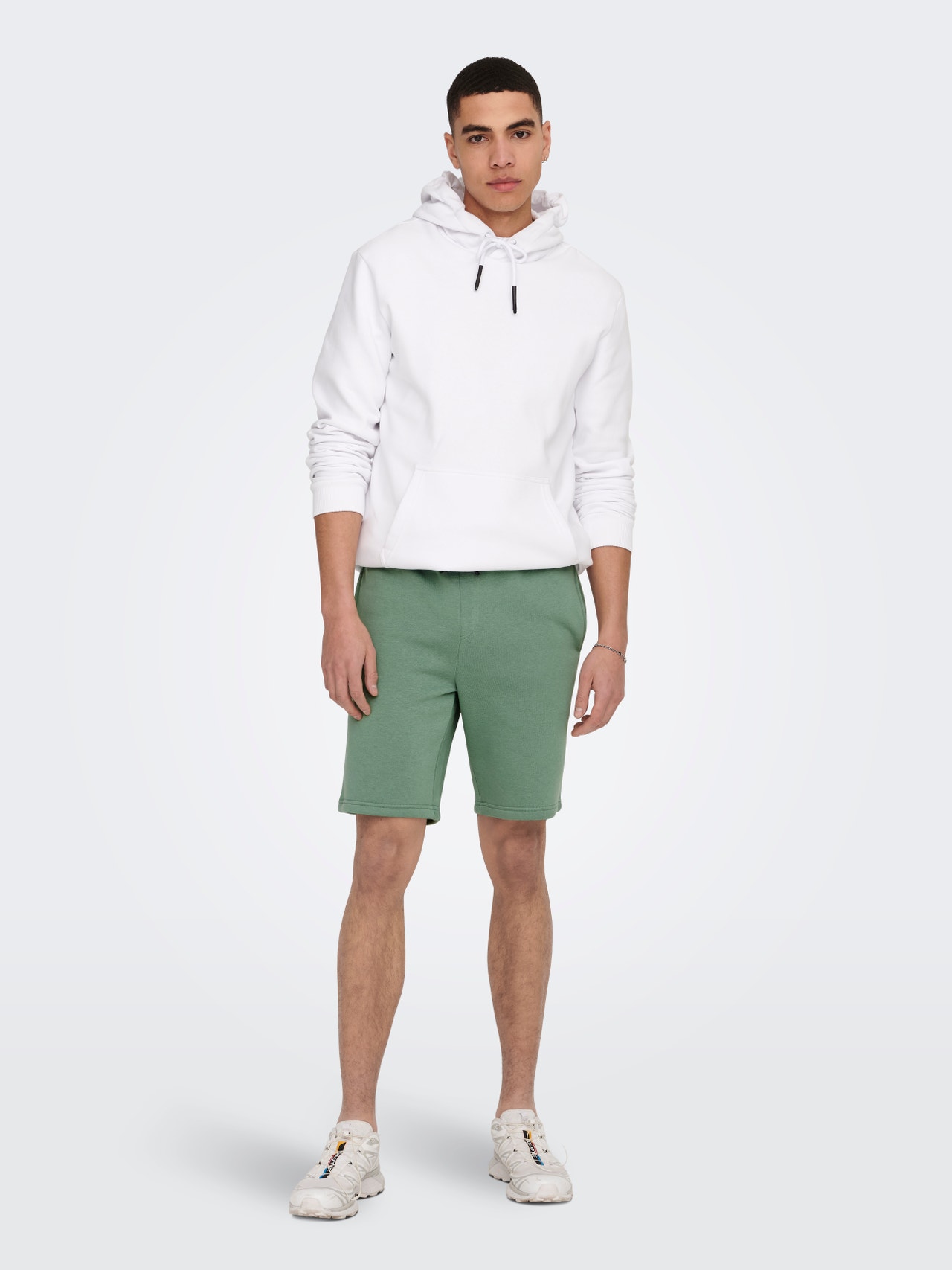 ONLY & SONS Regular fit Hoodie Sweatshirt -Bright White - 22018685