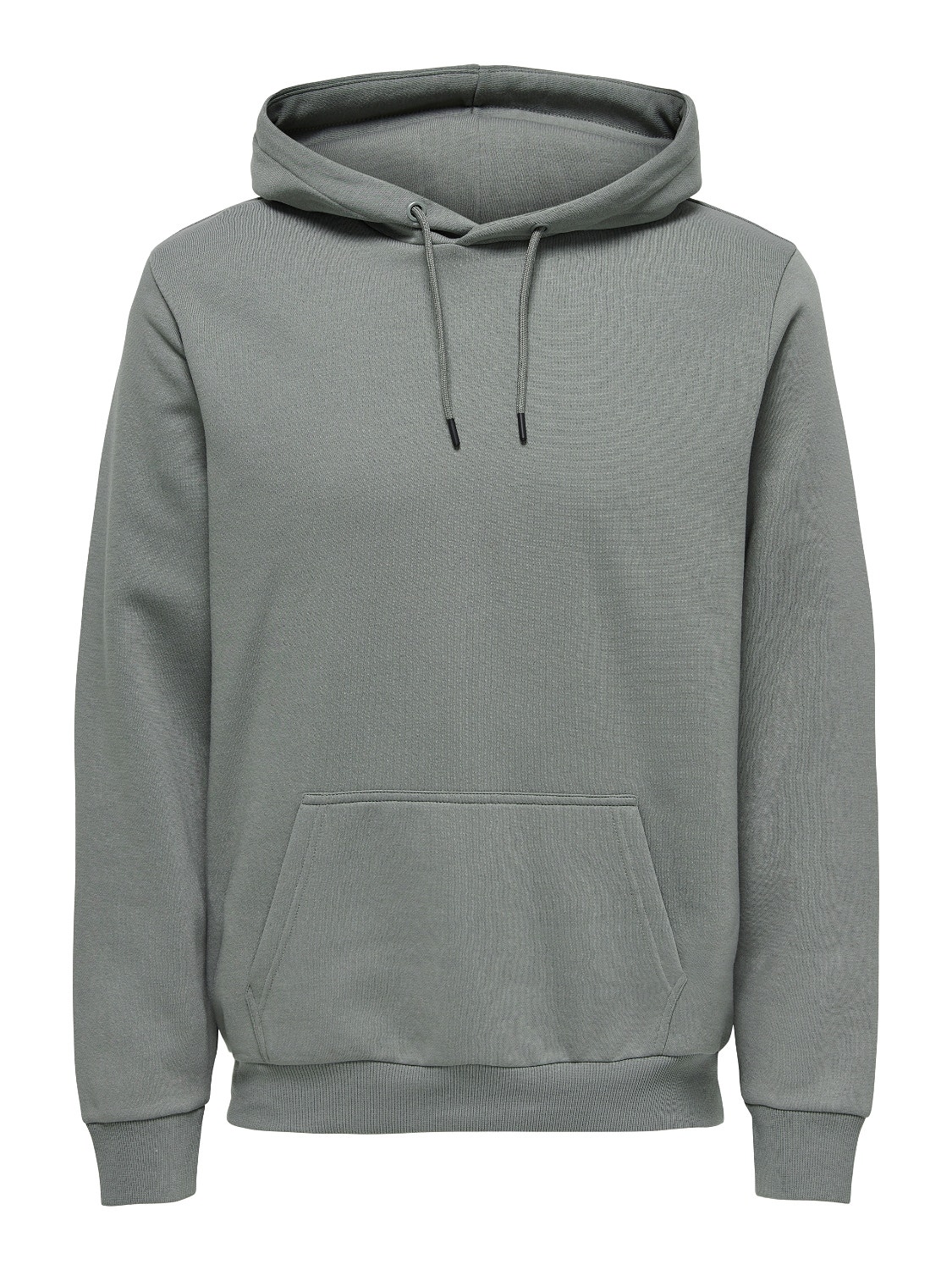 ONLY & SONS Solid colored hoodie -Castor Gray - 22018685