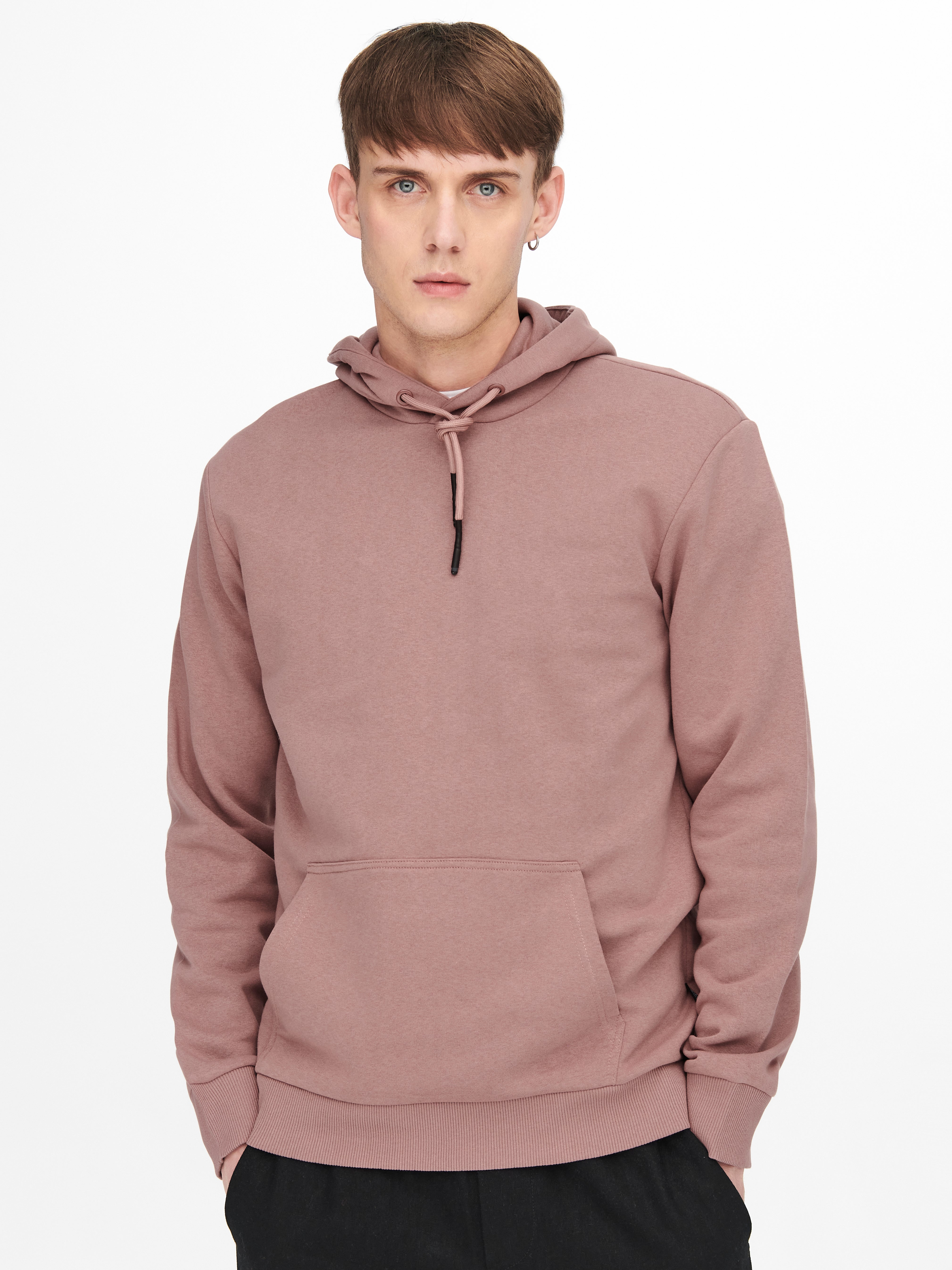 brown hooded zipper sweatshirt