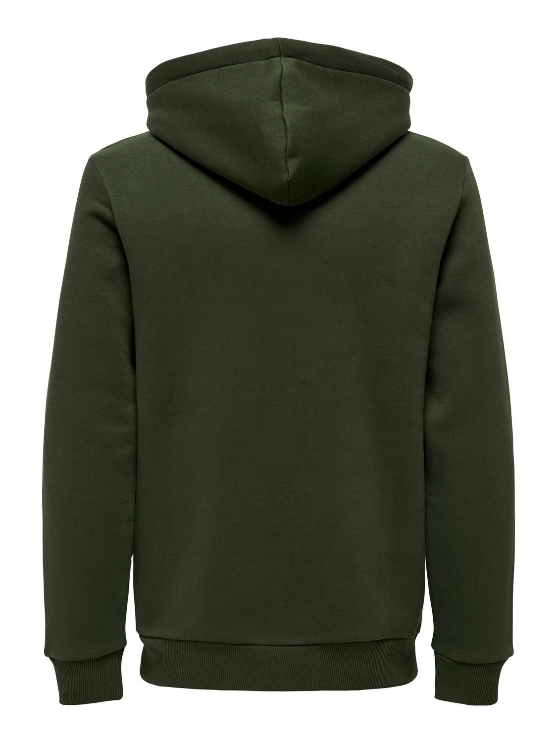 Plain olive green outlet hoodie