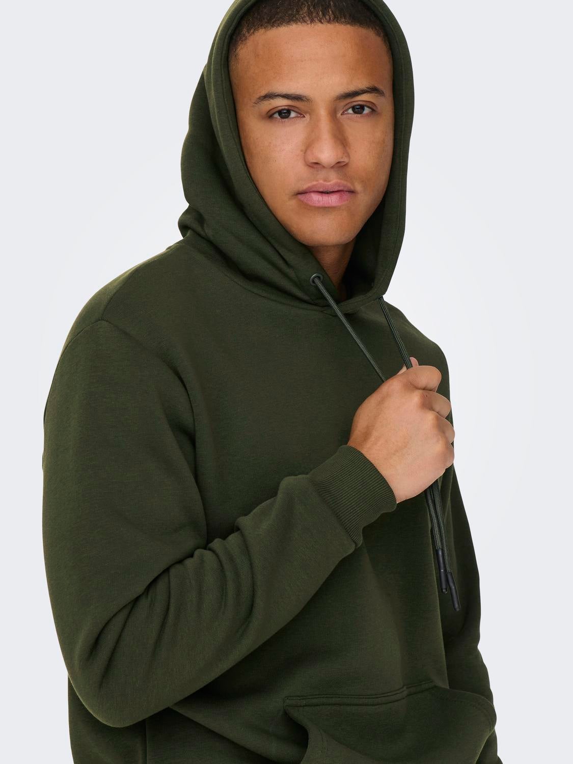 Solid 2025 green hoodie