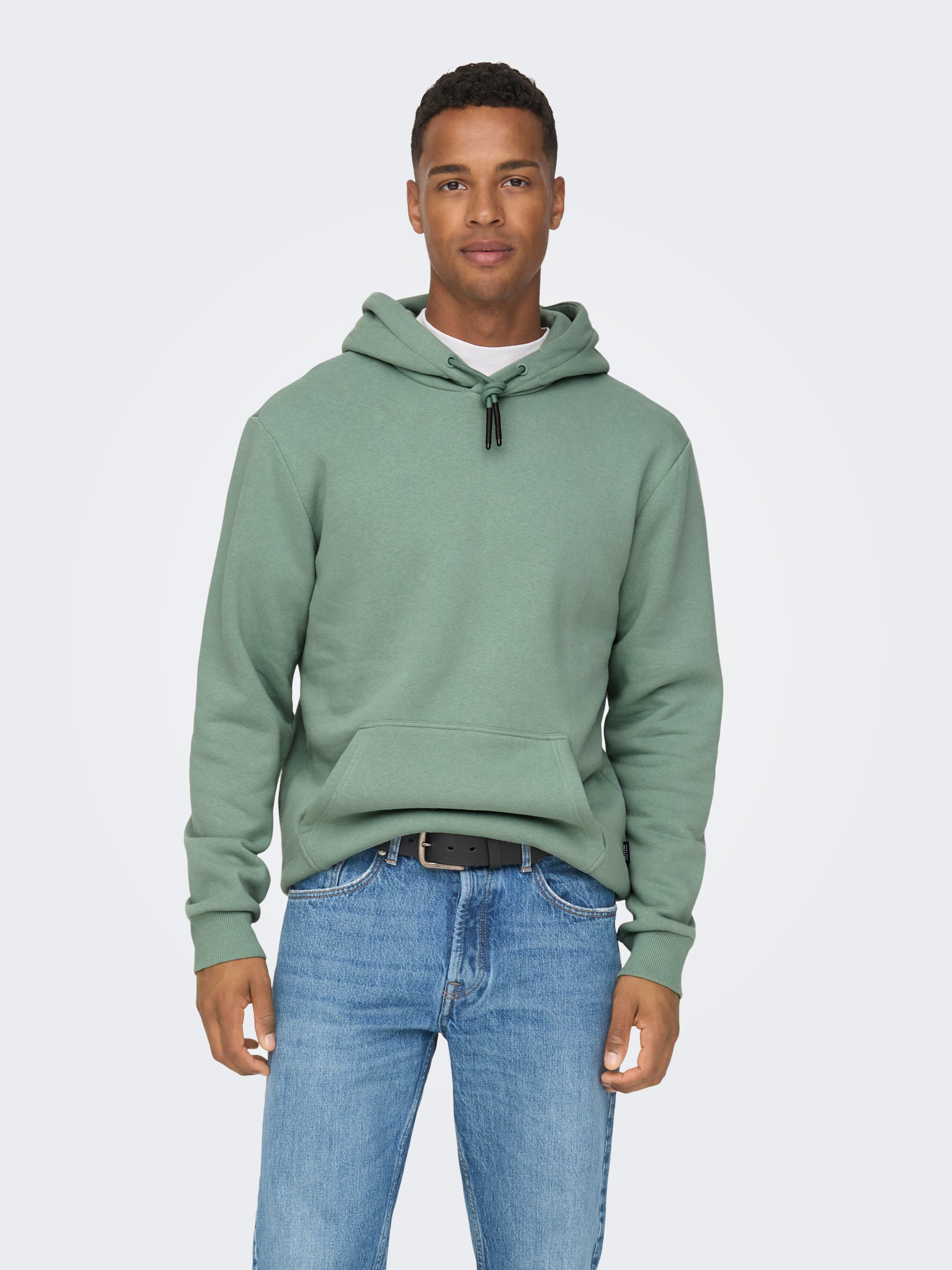 Regular Fit Hoodie Sweatshirt | Medium Grey | ONLY u0026 SONS®