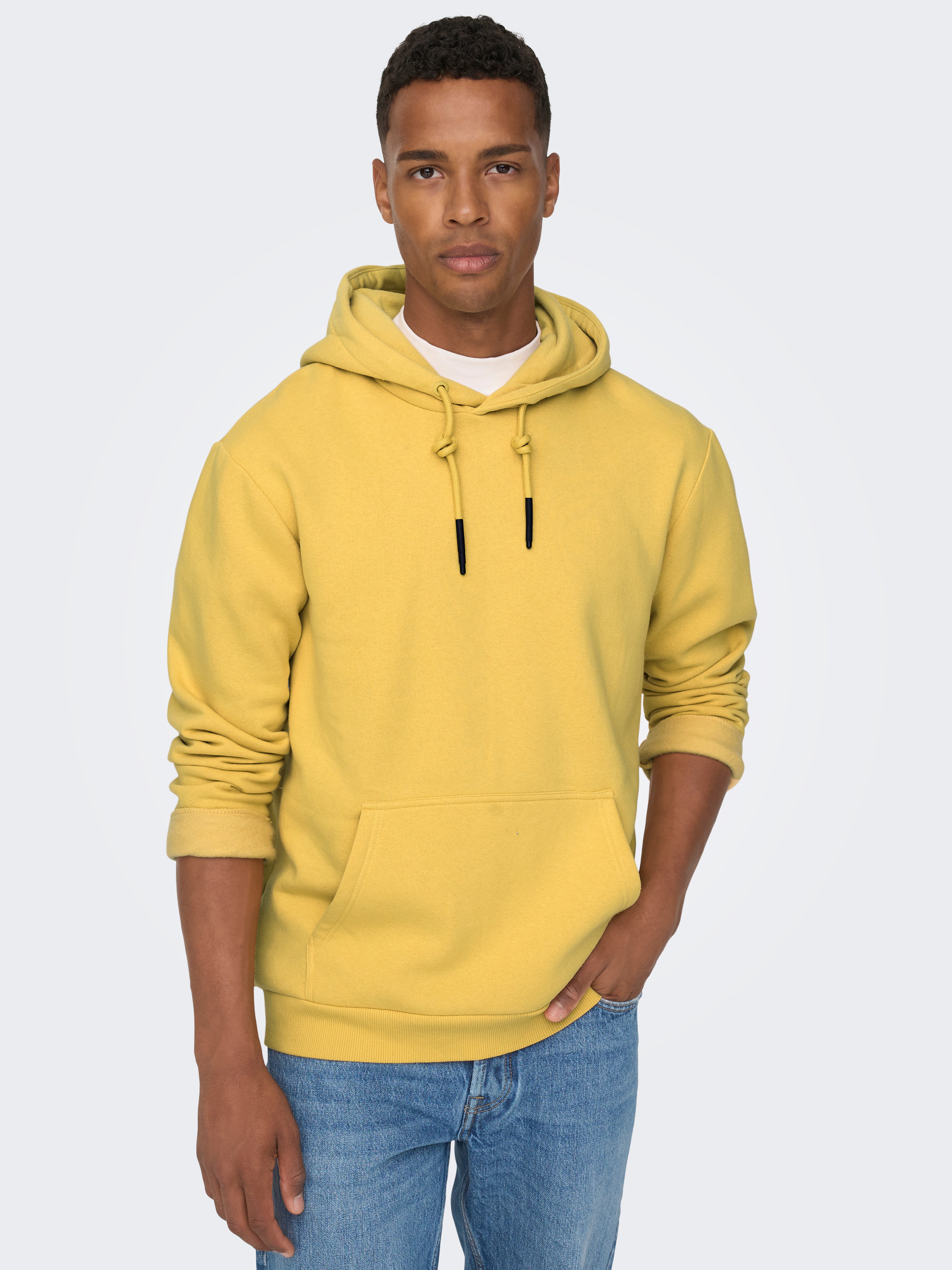 Men's mustard cheap yellow hoodie