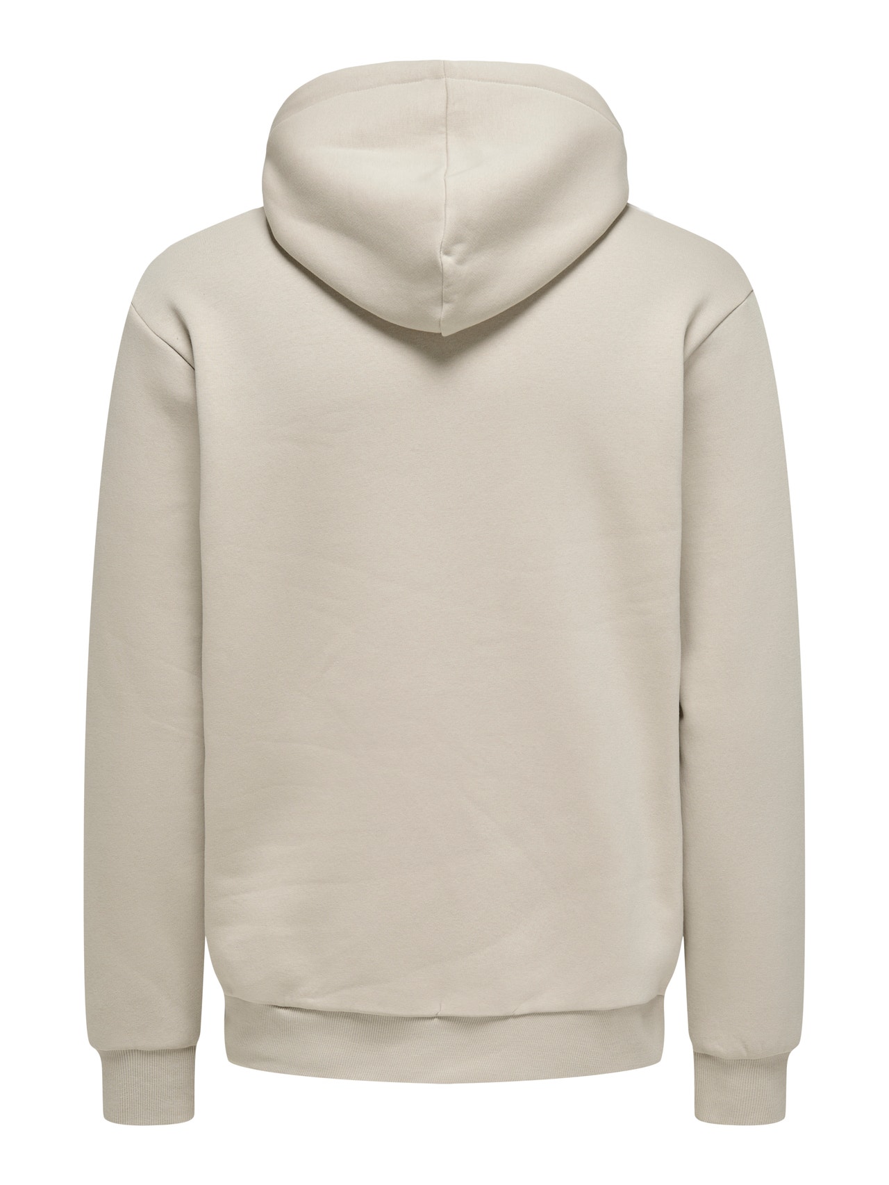 ONLY & SONS Solid colored hoodie -Silver Lining - 22018685