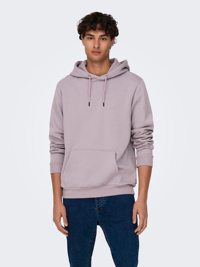 ONLY & SONS Solid colored hoodie - 22018685
