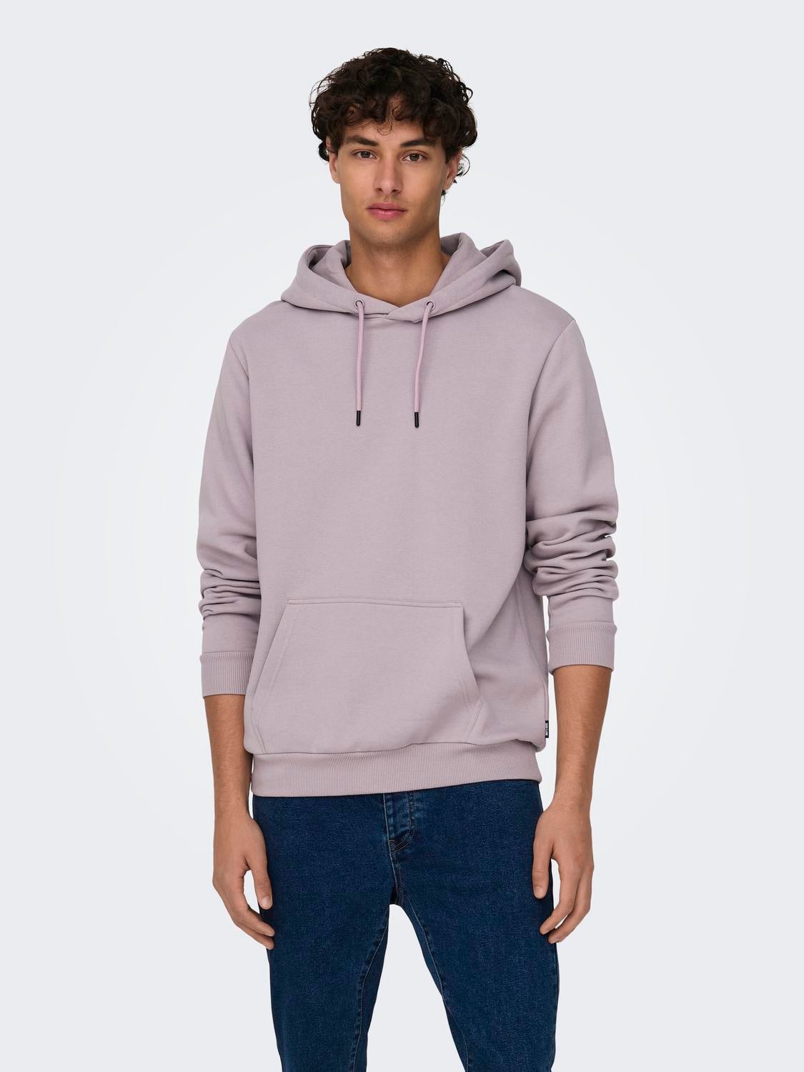 Solid on sale purple hoodie