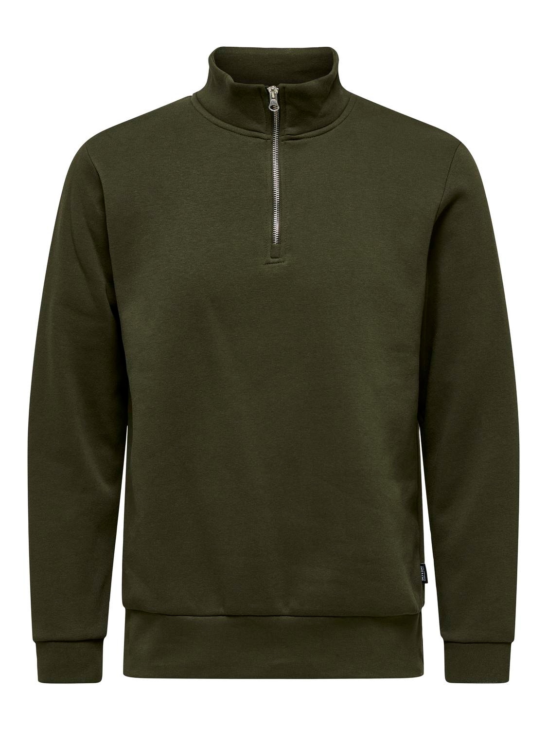 ONLY & SONS Regular fit Hoge hals Sweatshirt -Rosin - 22019055