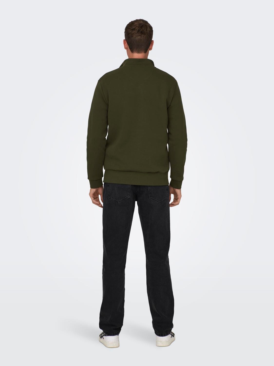 ONLY & SONS Sweat-shirts Regular Fit Col haut -Rosin - 22019055