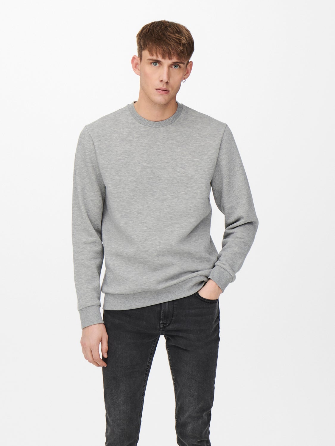 HERREN Pullovers & Sweatshirts Ohne Kapuze Rabatt 56 % ONLY & SONS Pullover Orange/Schwarz L 