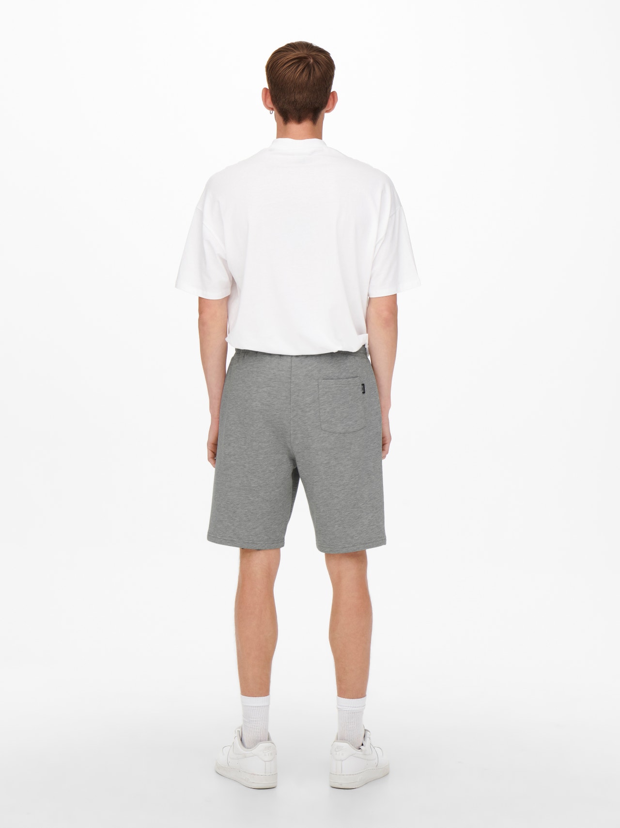 ONLY & SONS Normal geschnitten Mittlere Taille Shorts -Light Grey Melange - 22019490