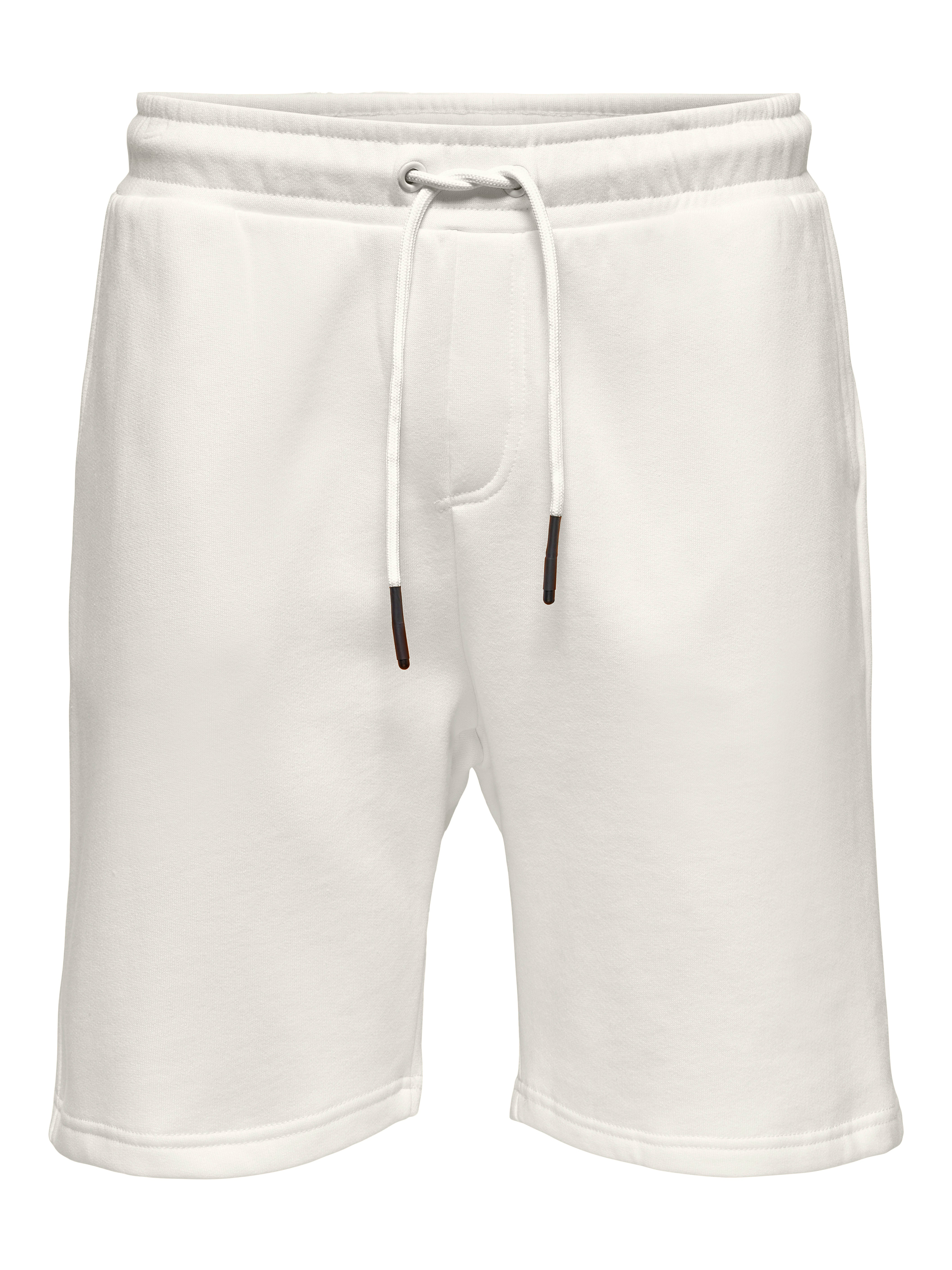 Solid colored Sweat shorts | White 