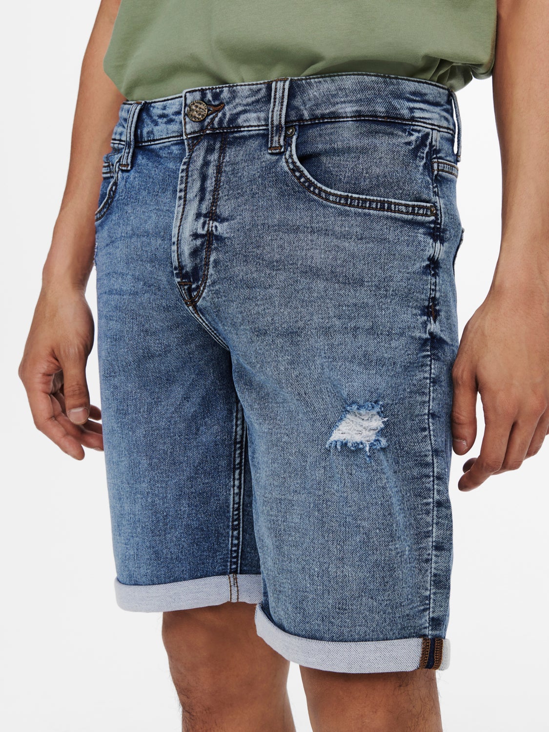 ONSPly life jog blue Denim shorts 