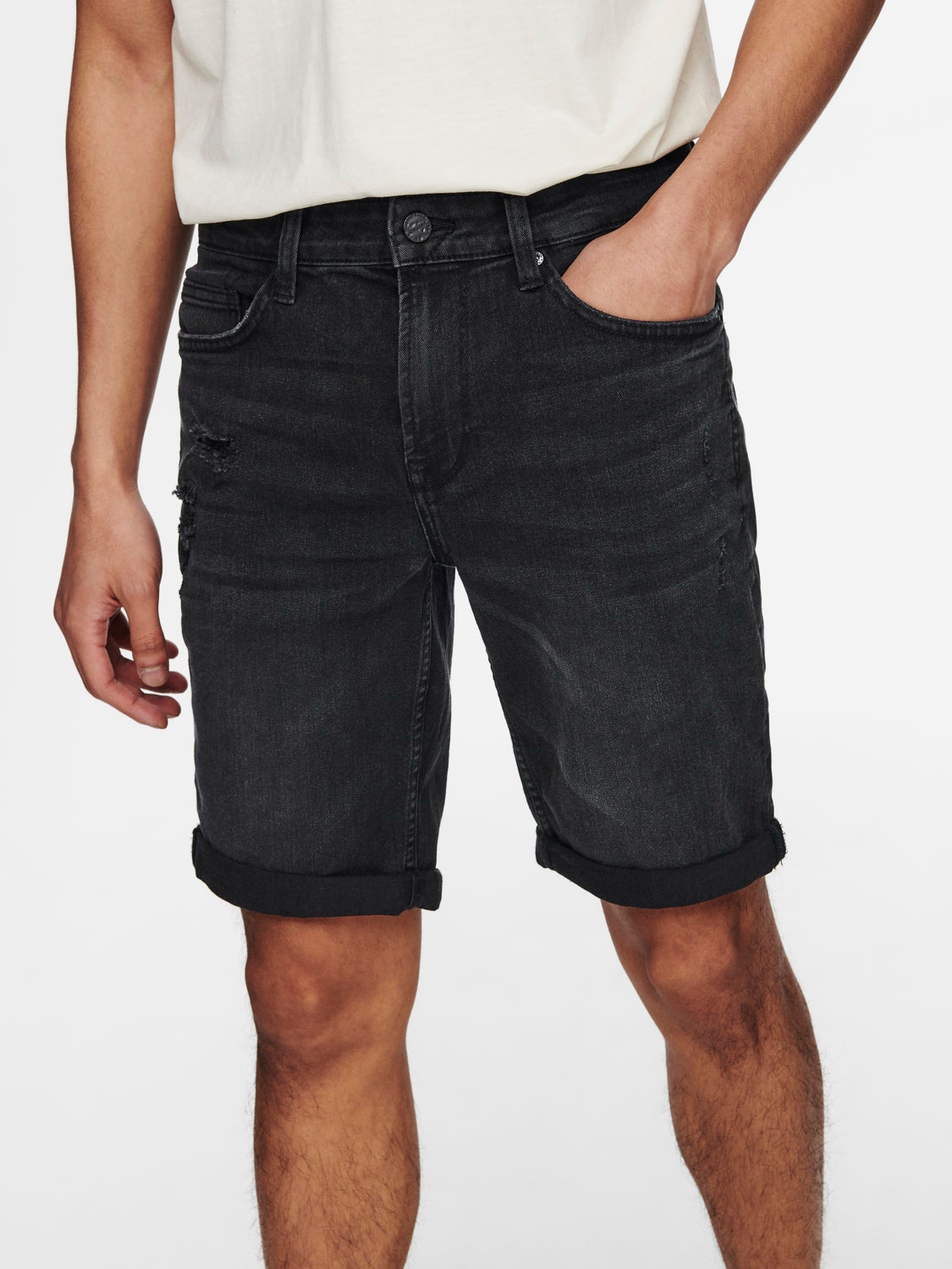 Denim Shorts | Black | ONLY \u0026 SONS®
