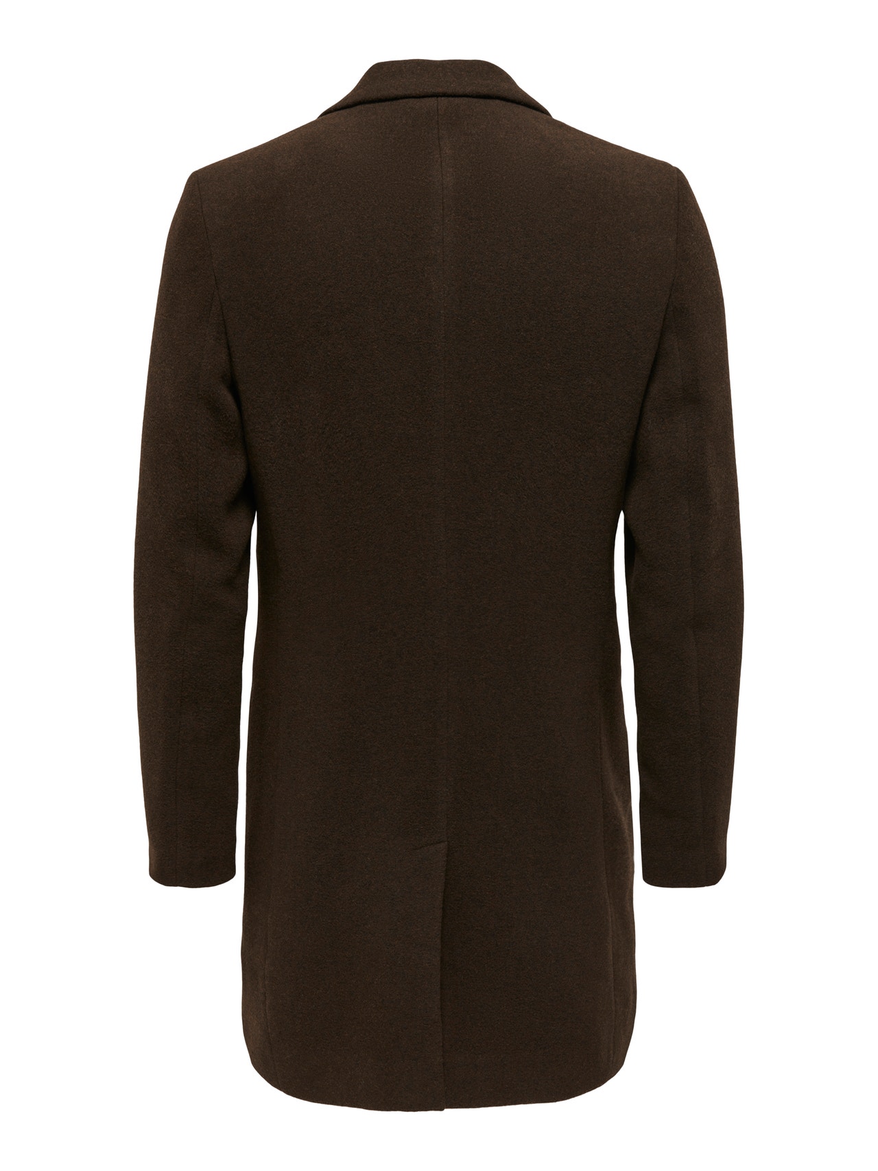 Short wool coat | Dark Brown | ONLY & SONS®