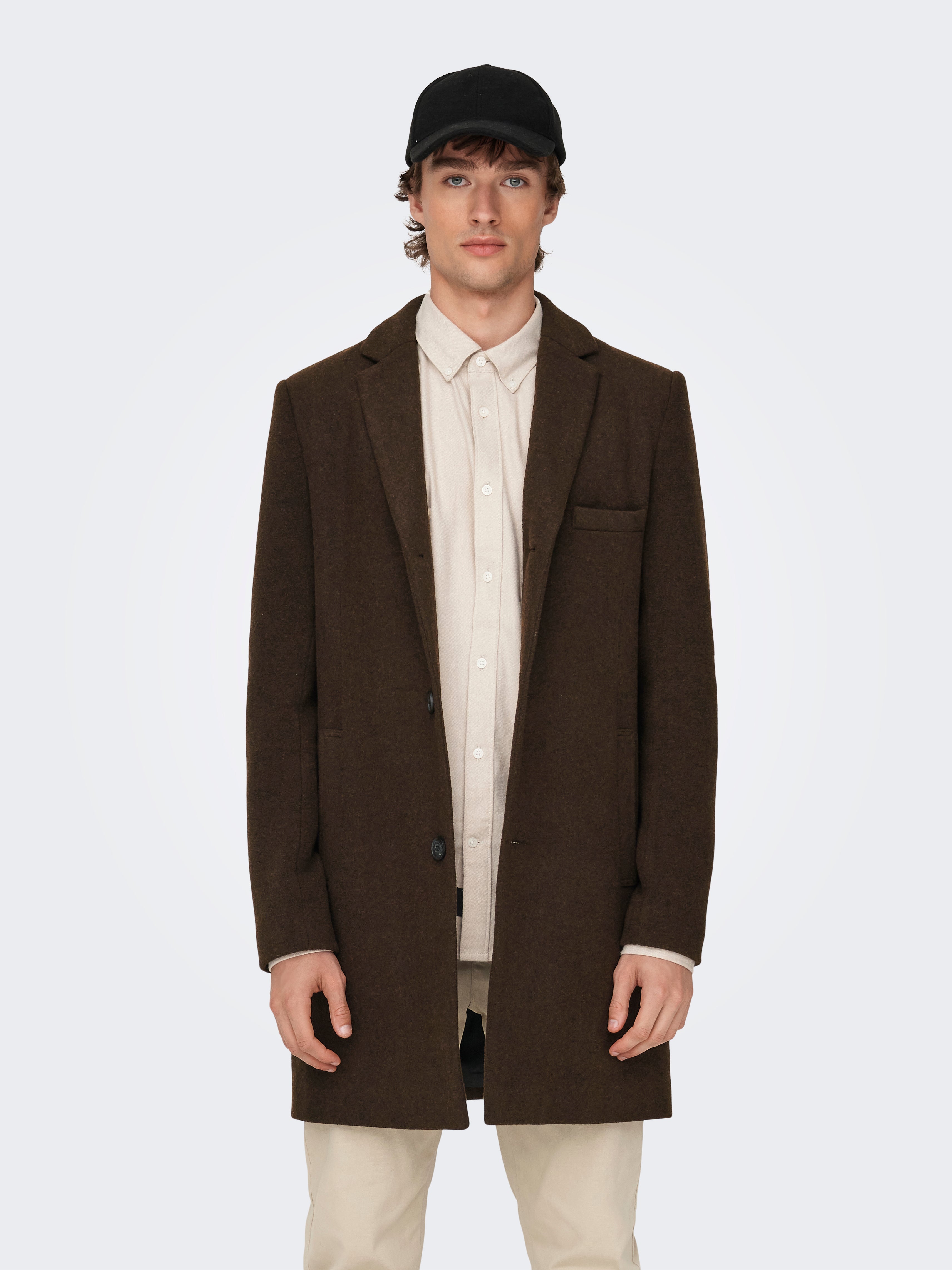 Men's wool coat store short length