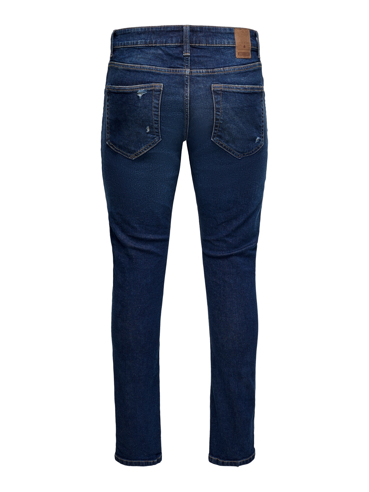 ONLY & SONS Slim Fit Mittlere Taille Jeans -Blue Denim - 22019613