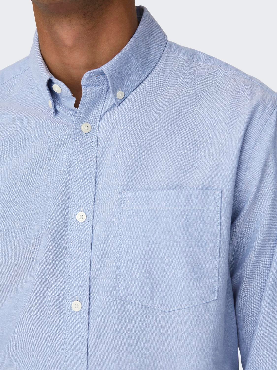 ONLY & SONS Slim fit skjorte -Cashmere Blue - 22019669