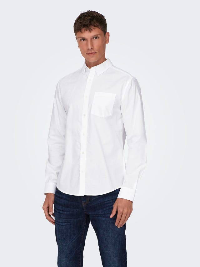 ONLY & SONS Slim Fit Button-down collar Shirt - 22019669