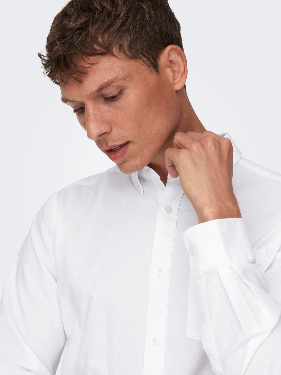 ONLY & SONS Slim fit shirt -White - 22019669