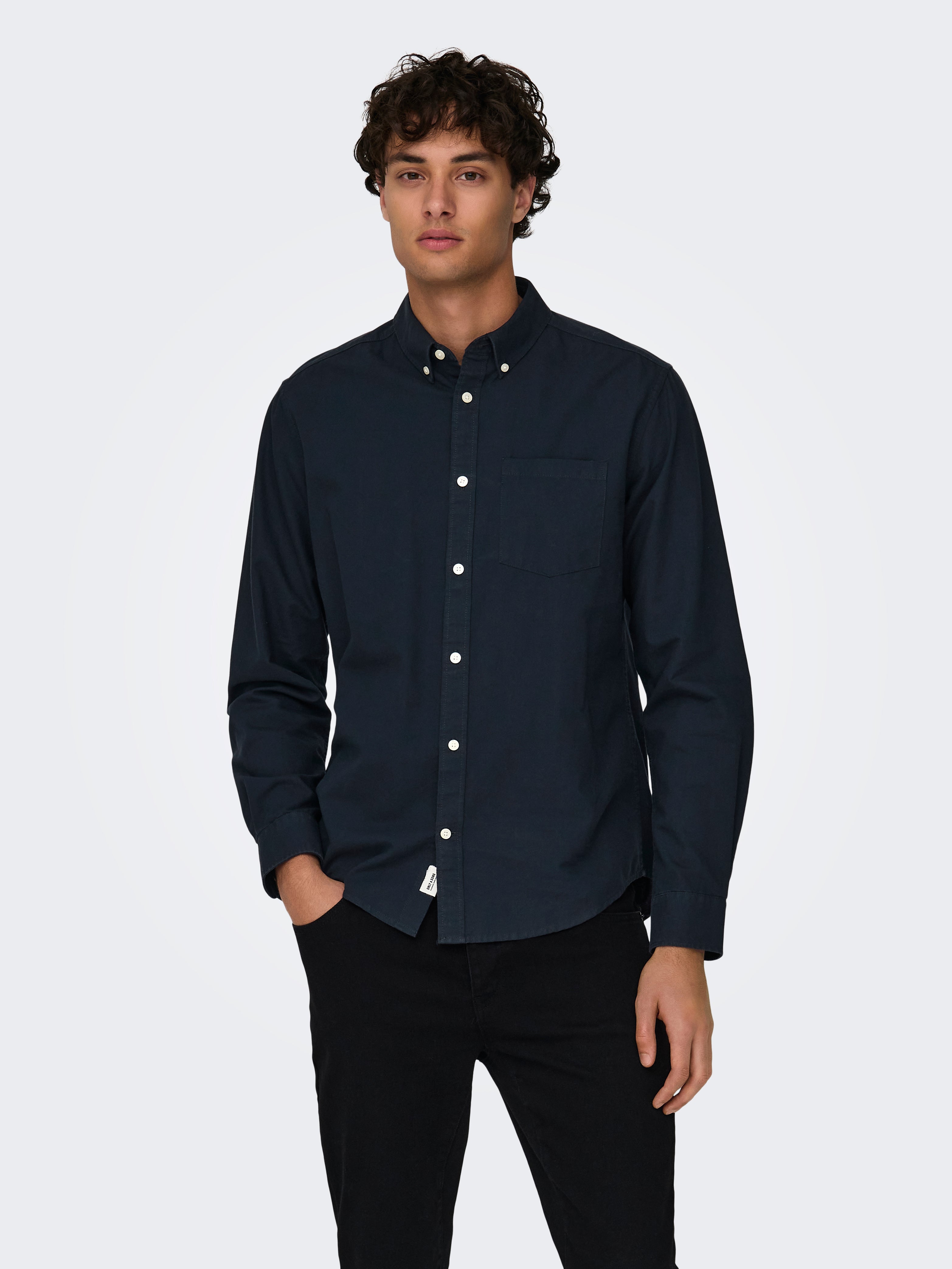 Slim Fit Button Down Collar Shirt 
